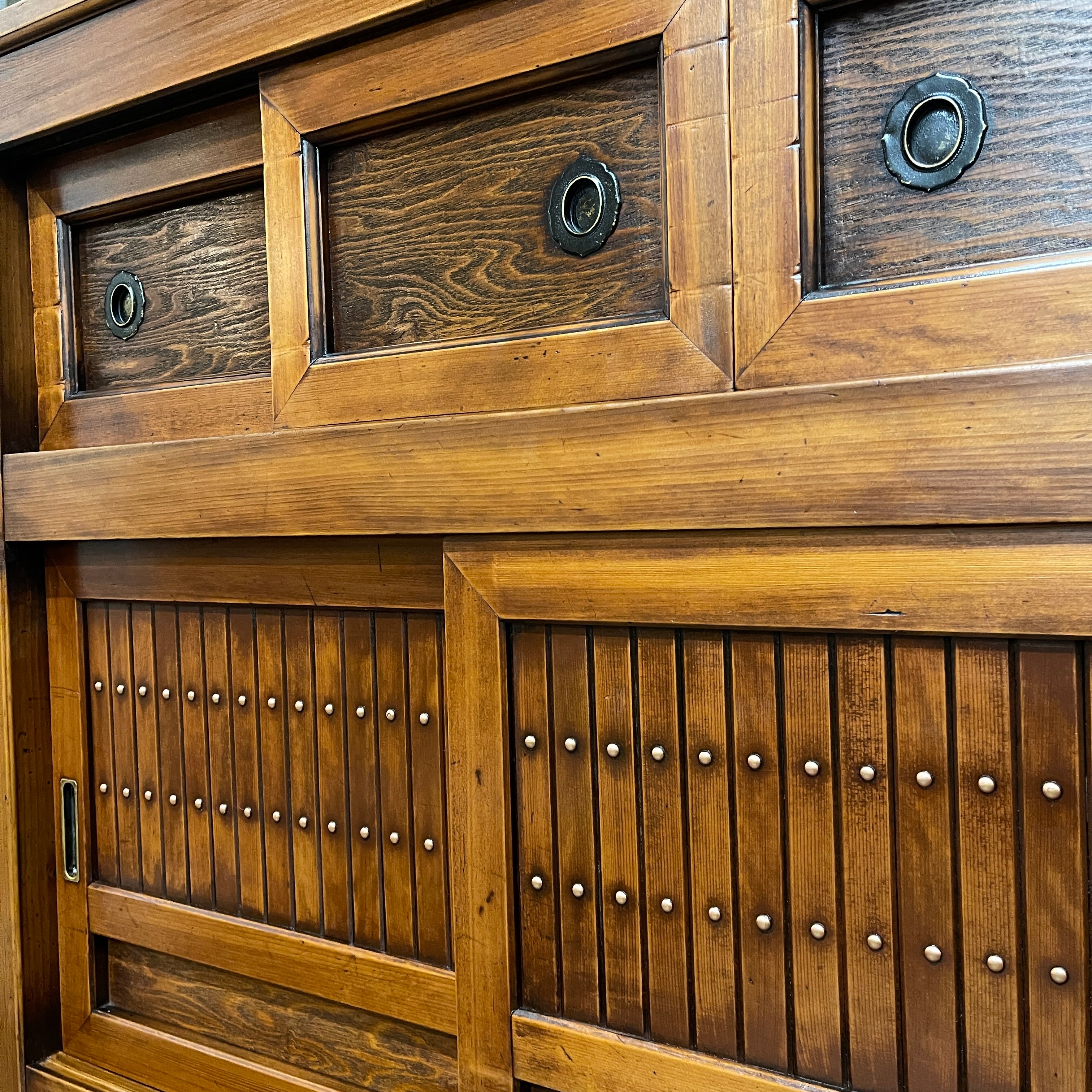Japanese Mizuya, Kitchen Cabinet - Cedar, Cypress, Elm | Late Meiji