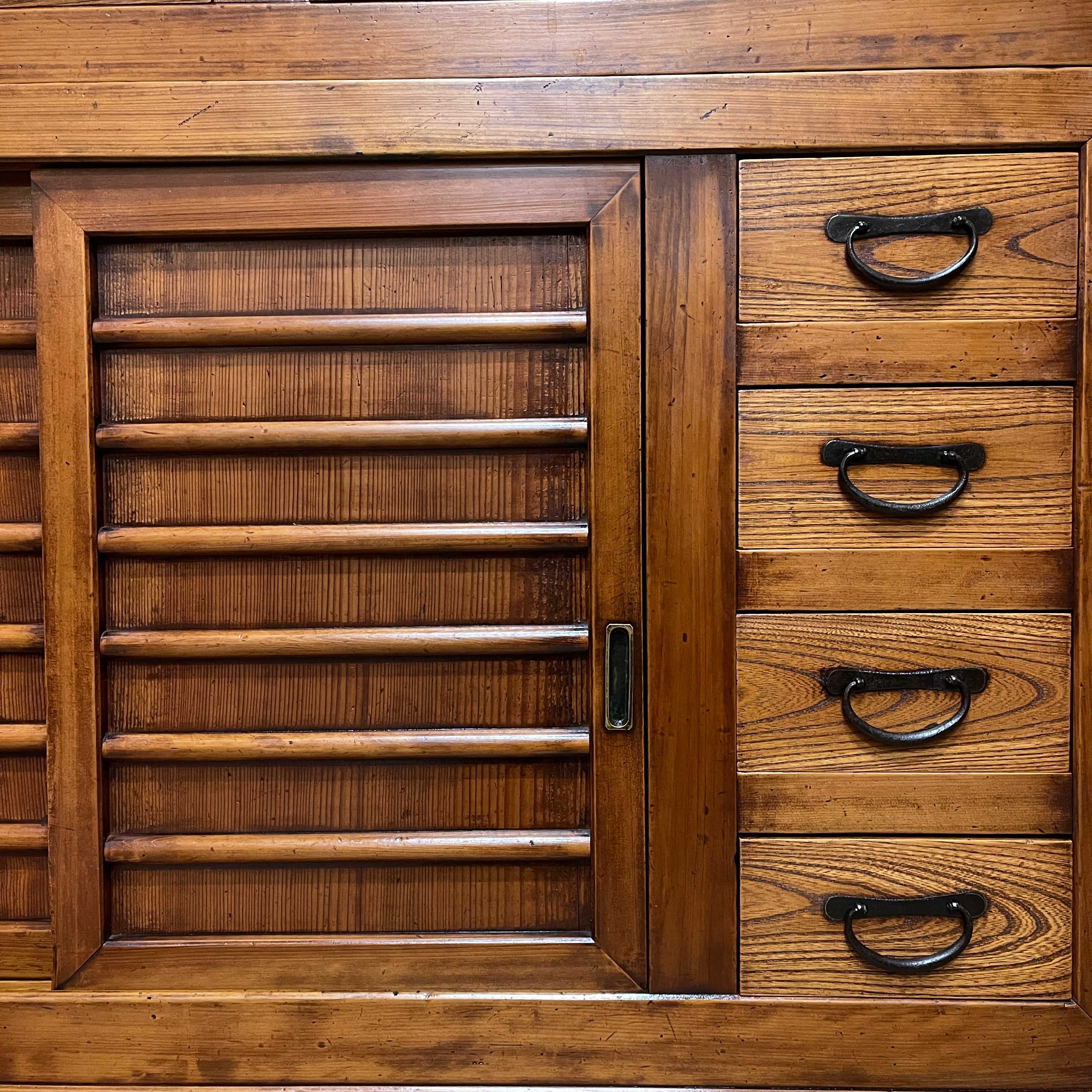 Japanese Mizuya, Kitchen Cabinet - Cedar, Cypress, Elm | Late Meiji