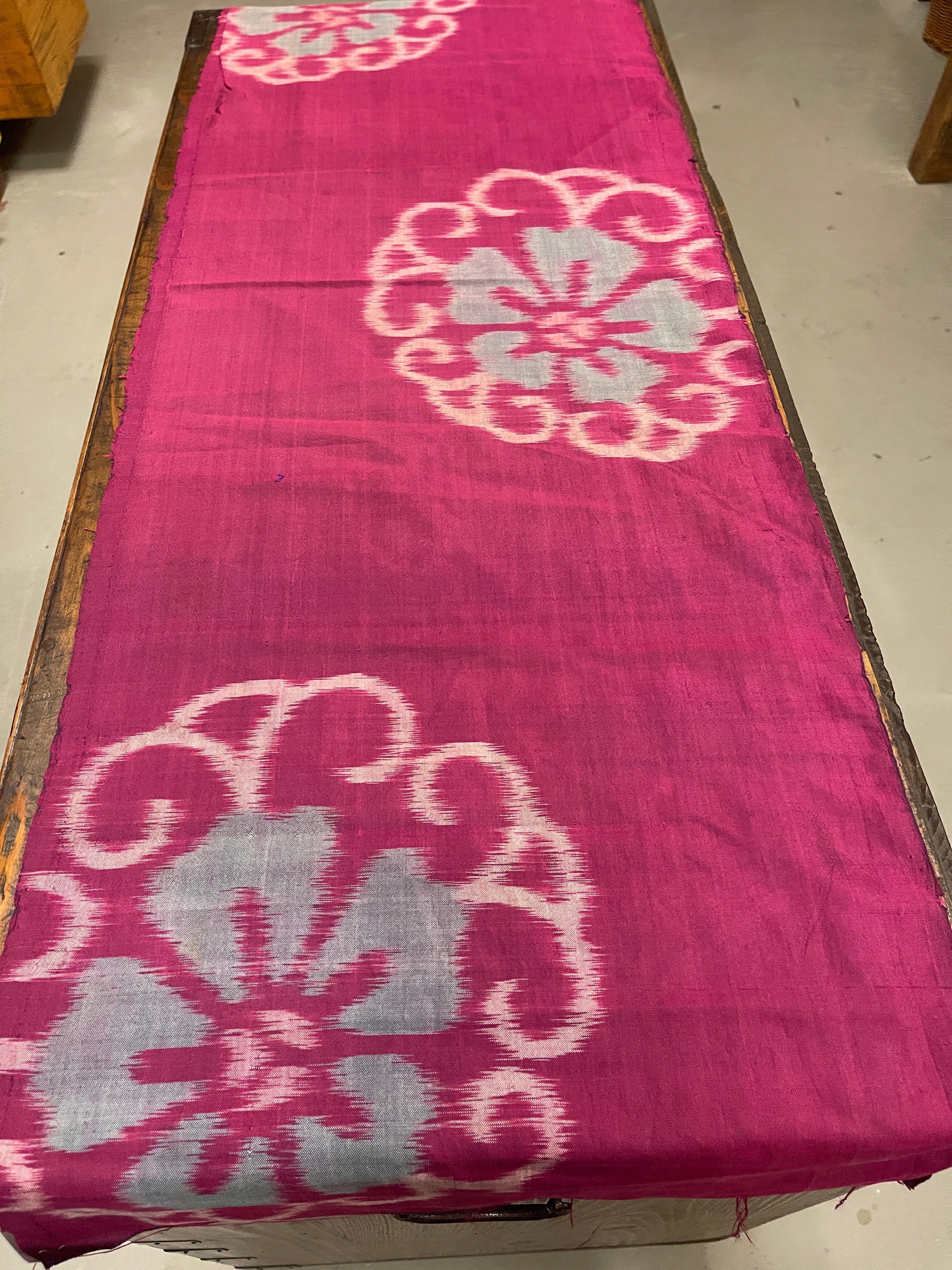 Japanese Silk Fabric Purple Meisen