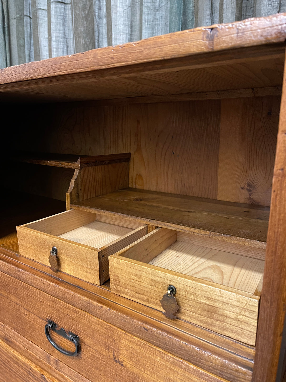 Vintage Japanese Three-Piece Kimono Chest of Drawers - Paulownia & Cedar| Showa