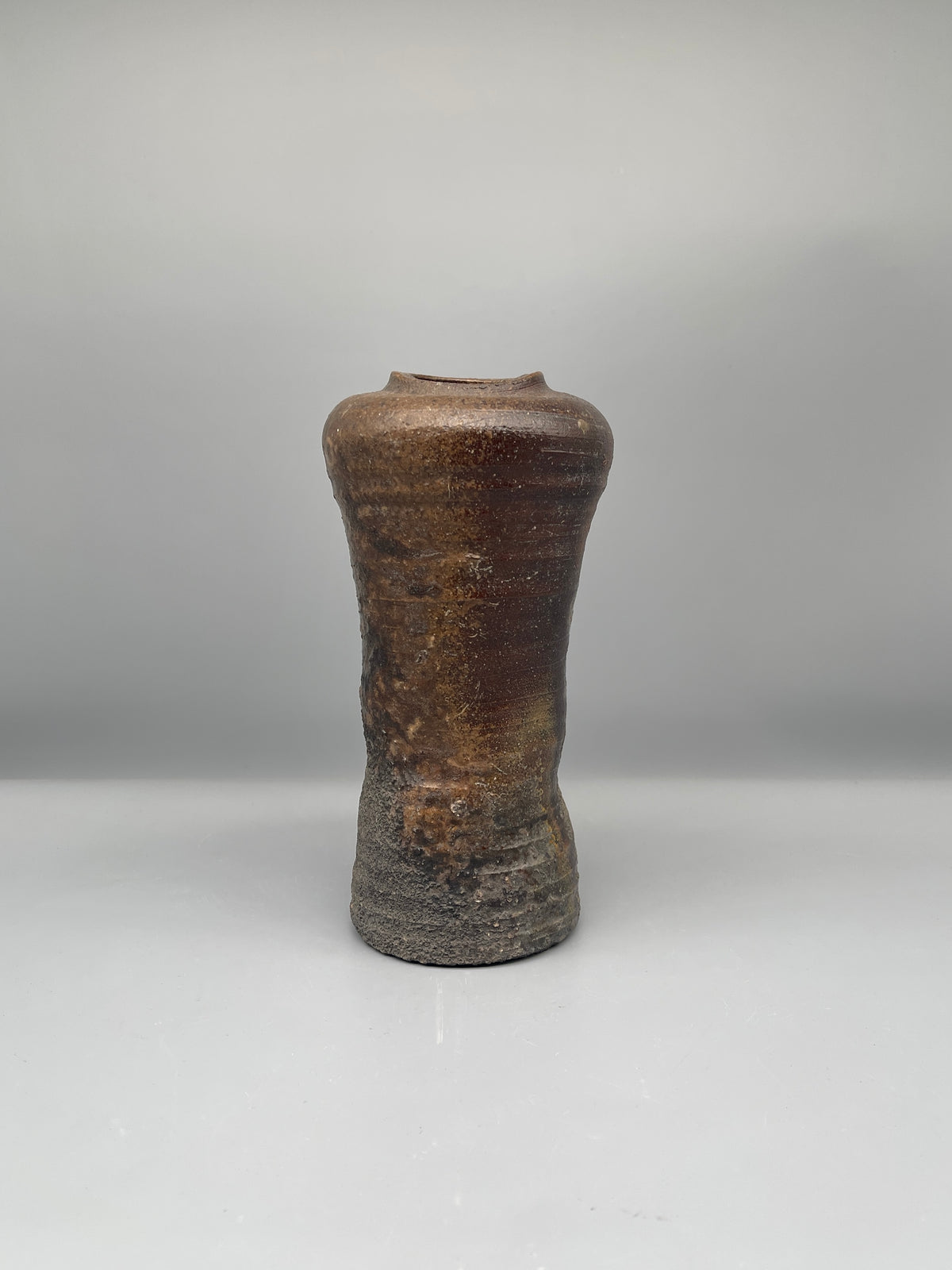 Vintage Japanese Vase - Earthy Brown Bizen Glaze