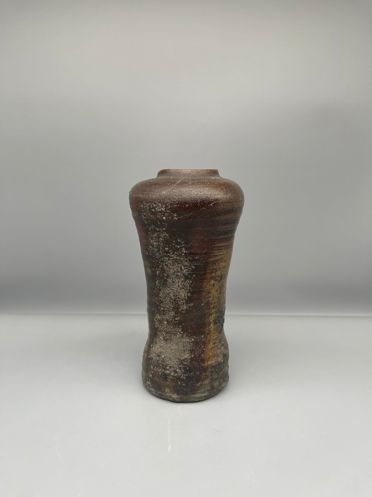 Vintage Japanese Vase - Earthy Brown Bizen Glaze