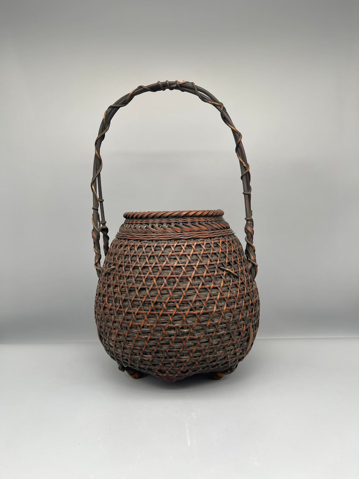 Vintage Japanese Hanakago, Ikebana Basket - Bamboo