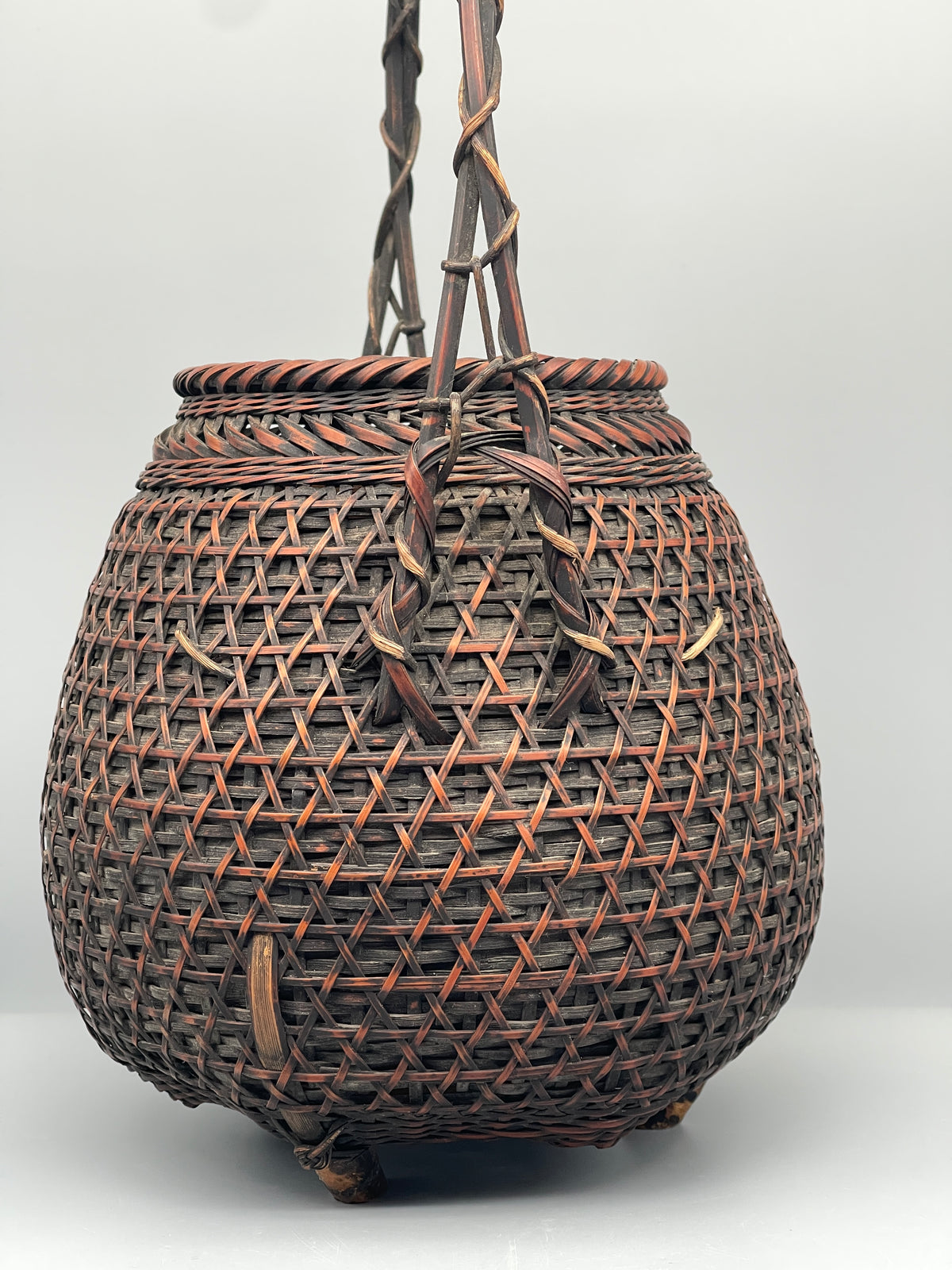 Vintage Japanese Hanakago, Ikebana Basket - Bamboo