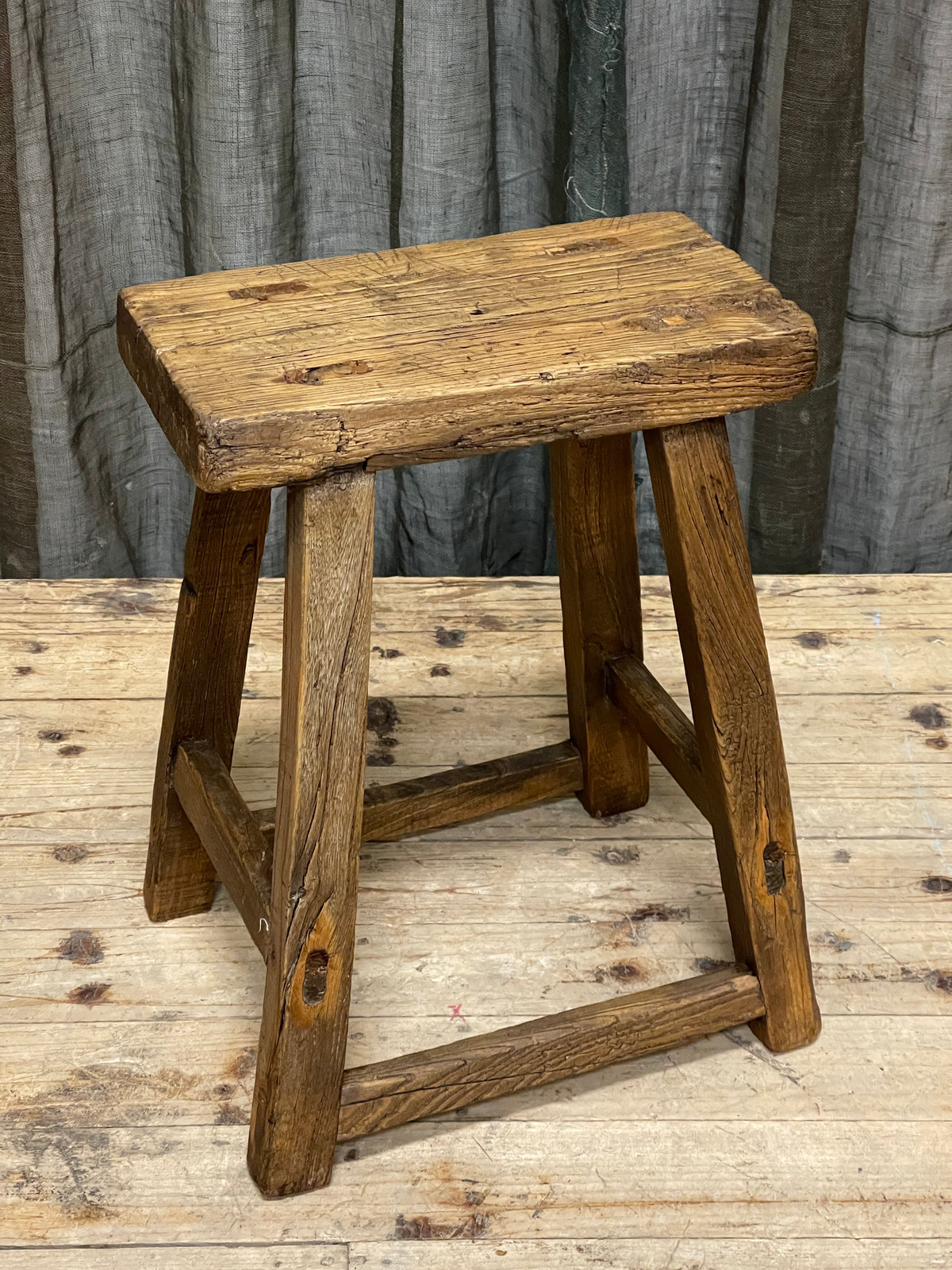 Chinese Provincial Elm Stool