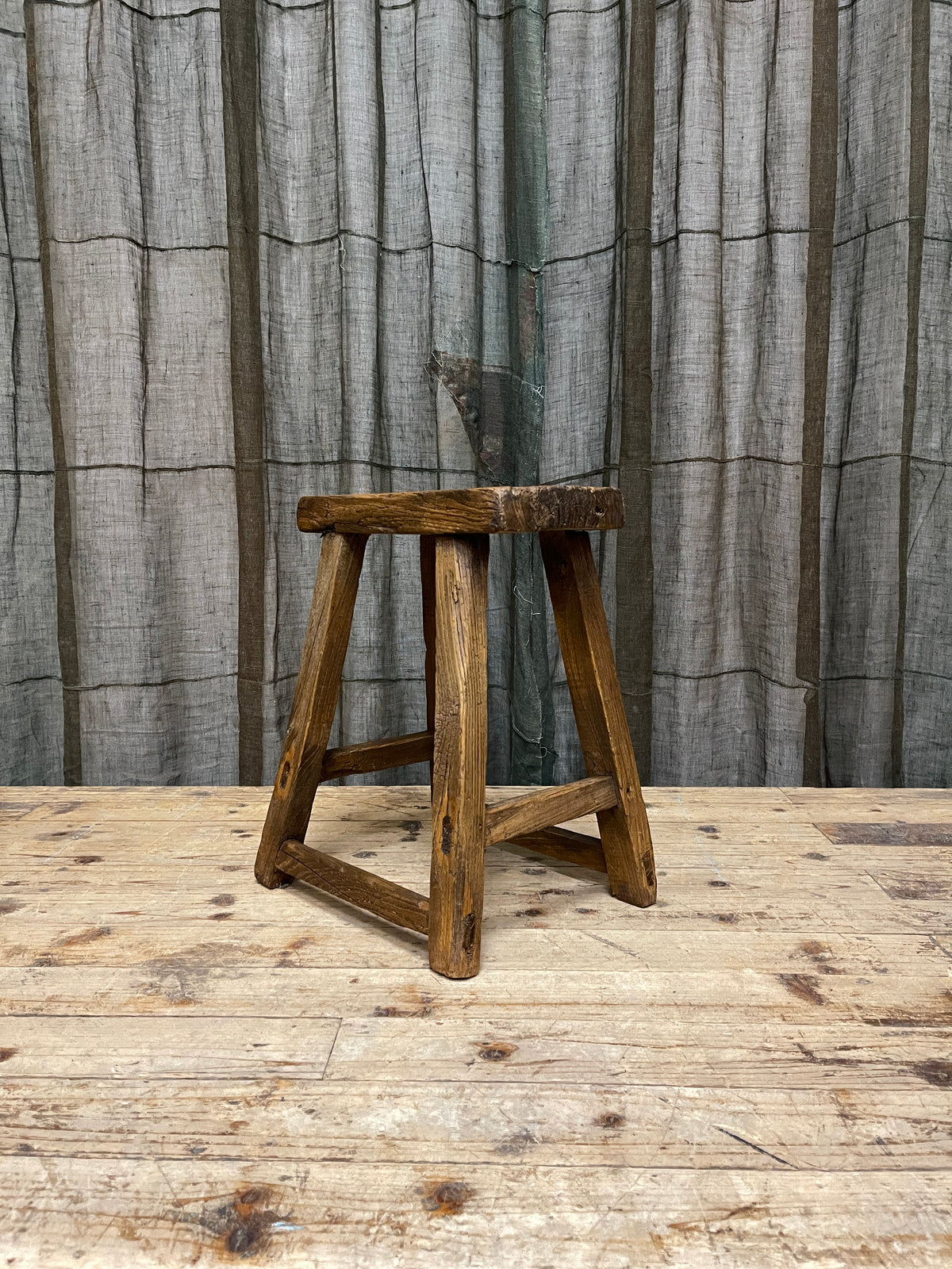 Chinese Provincial Elm Stool