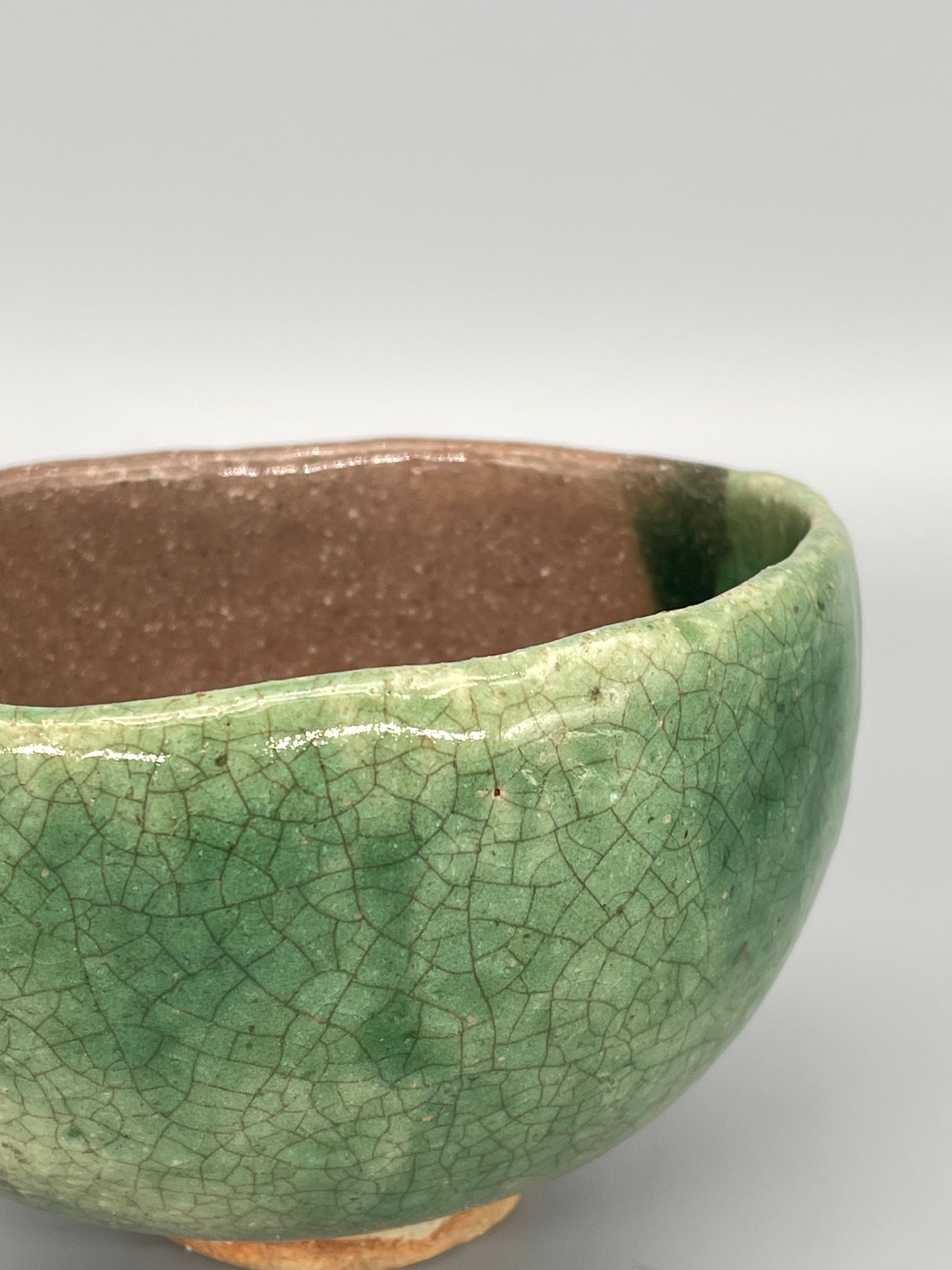 Vintage Japanese Matcha Bowl, Chawan - Crane Motif
