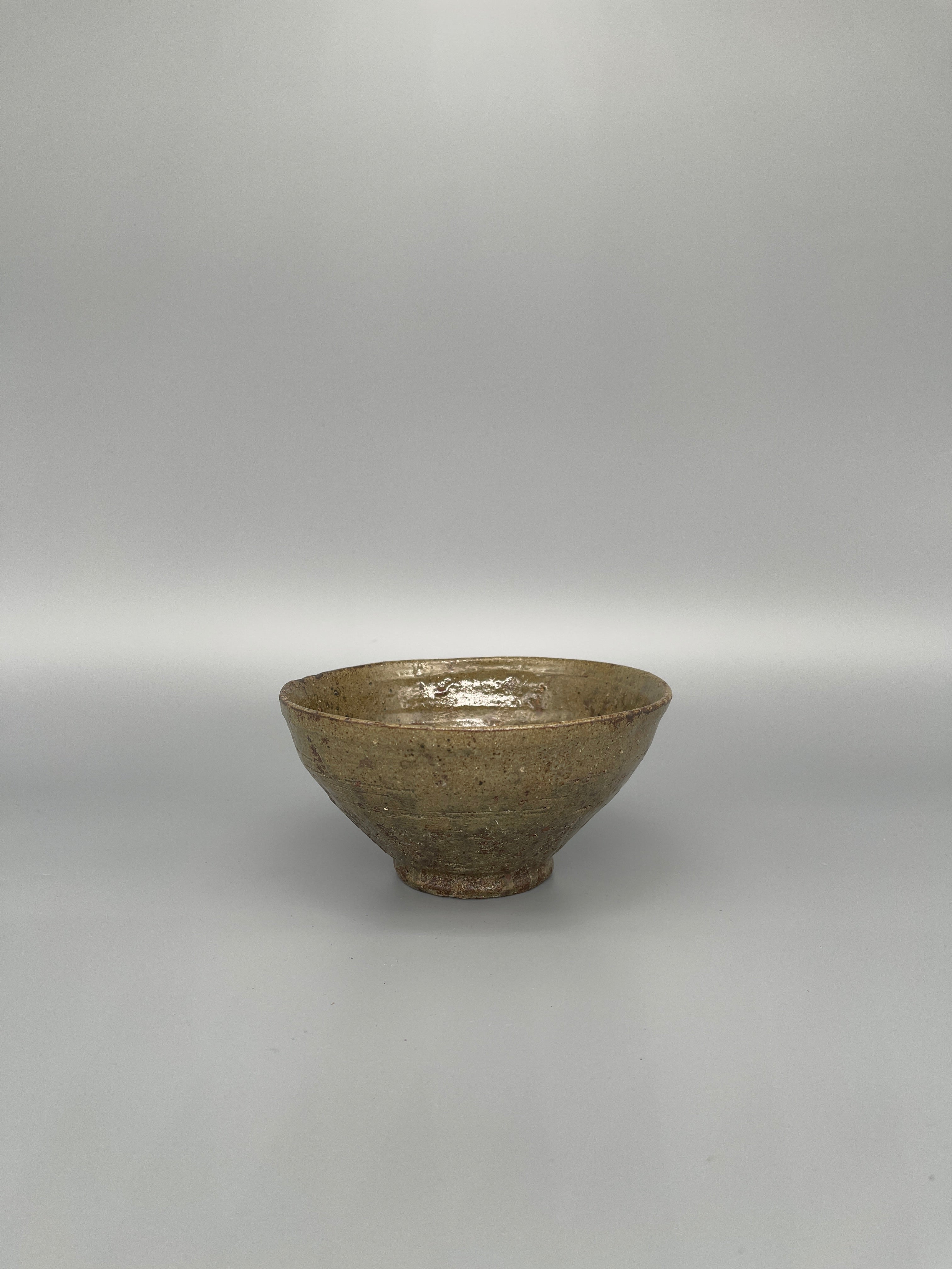 Vintage Japanese Matcha Bowl, Chawan - Earthy Green