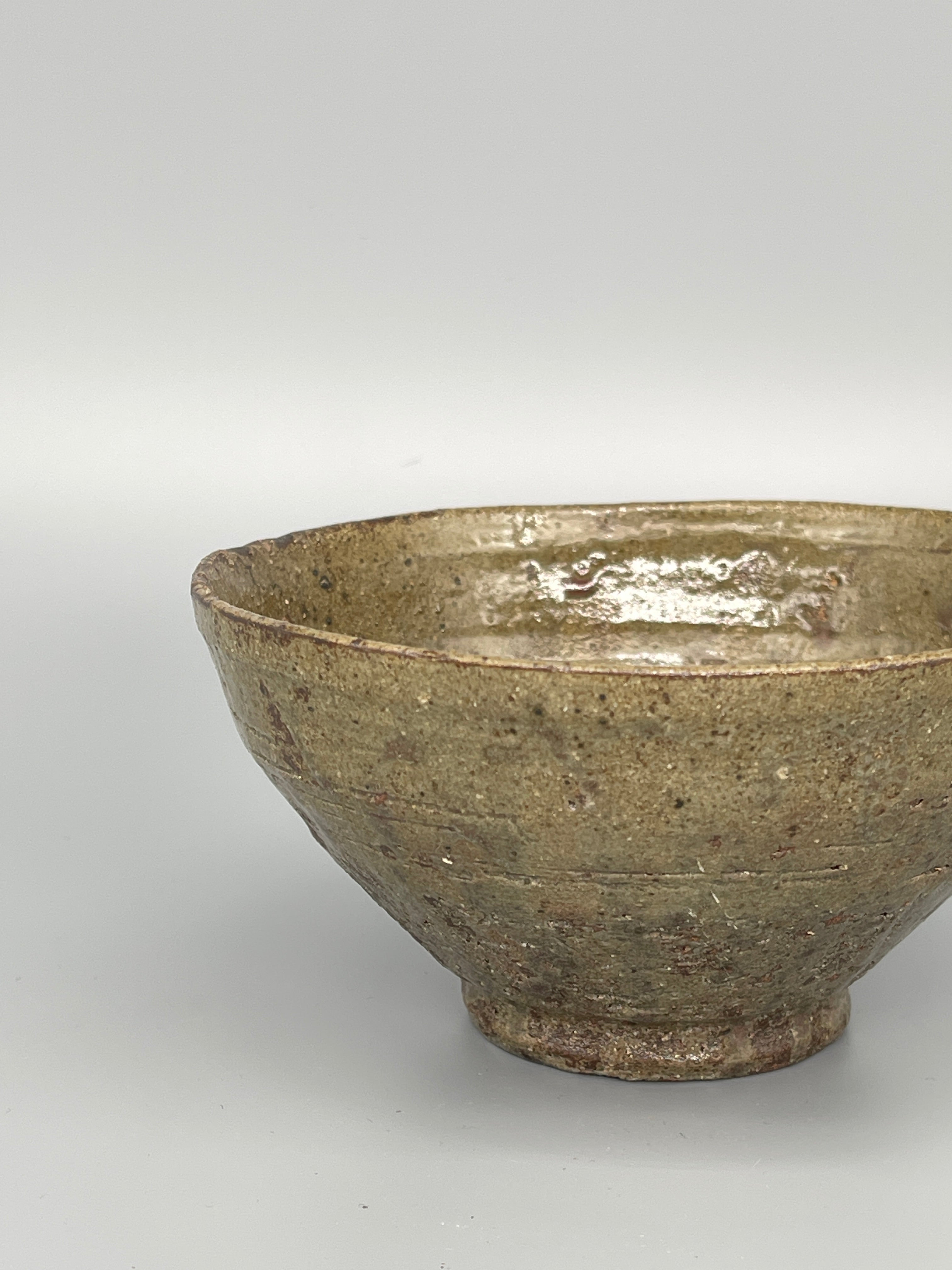 Vintage Japanese Matcha Bowl, Chawan - Earthy Green