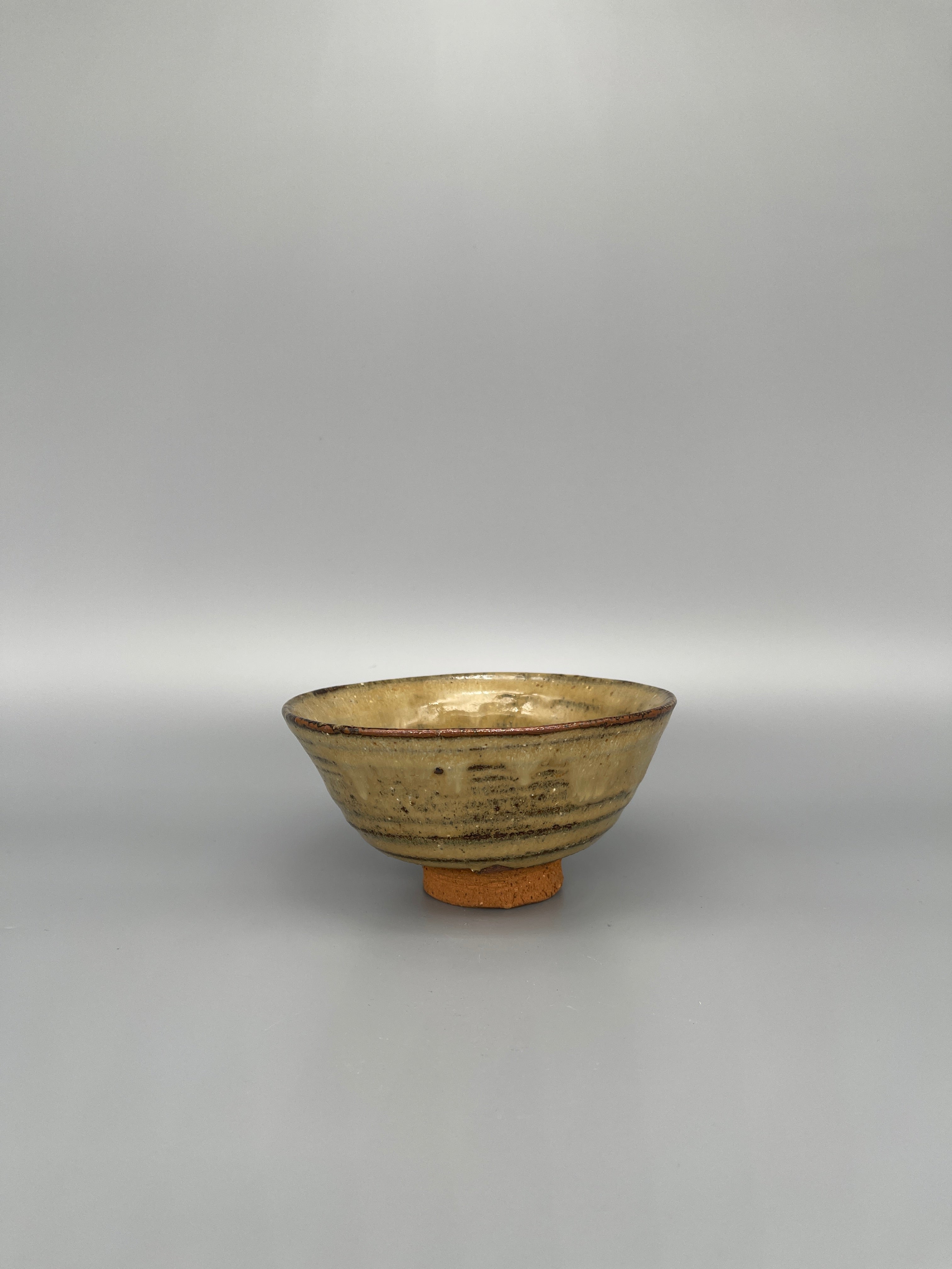 Vintage Japanese Matcha Bowl, Chawan - Brown Drip Glaze