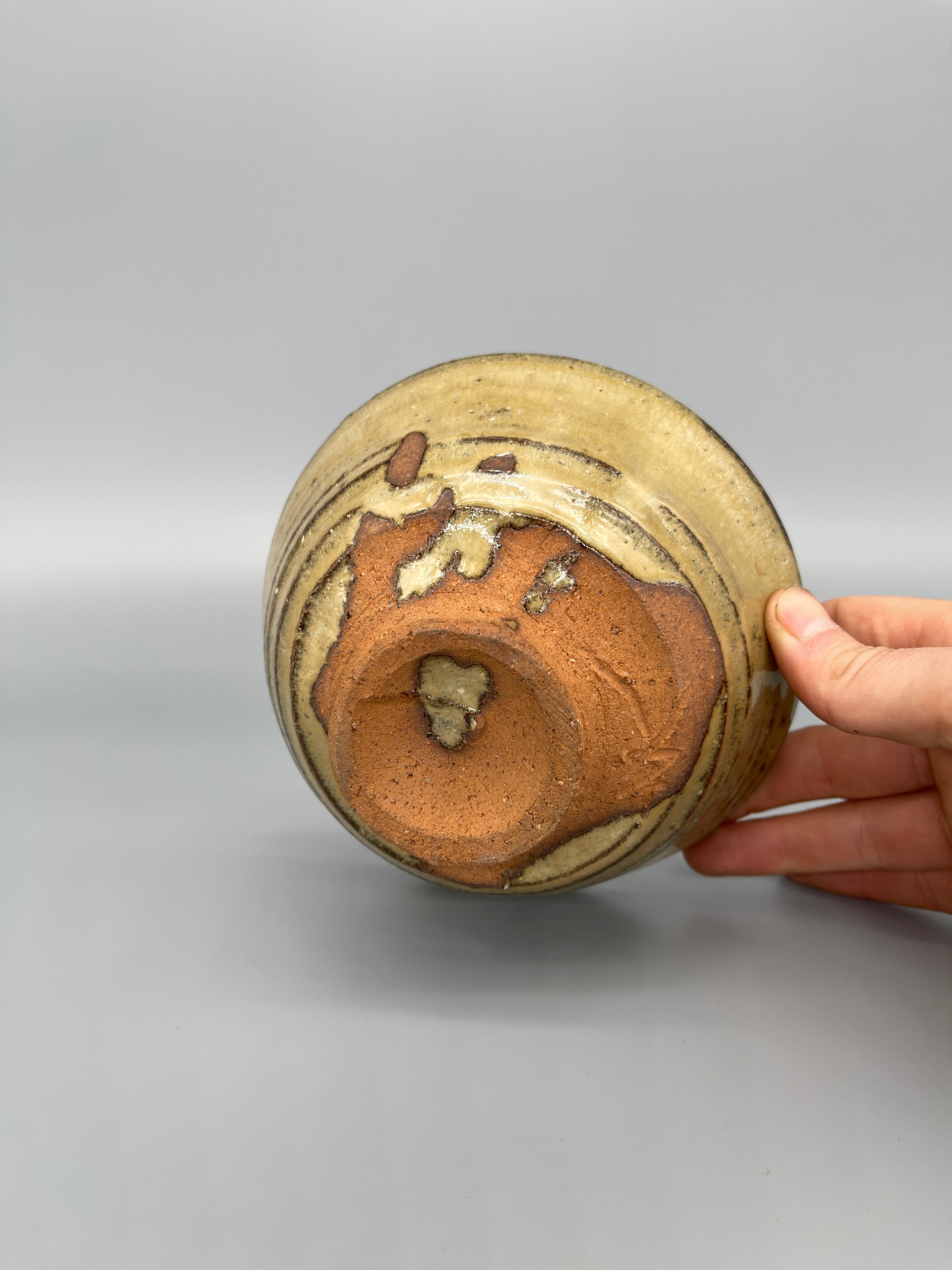 Vintage Japanese Matcha Bowl, Chawan - Brown Drip Glaze
