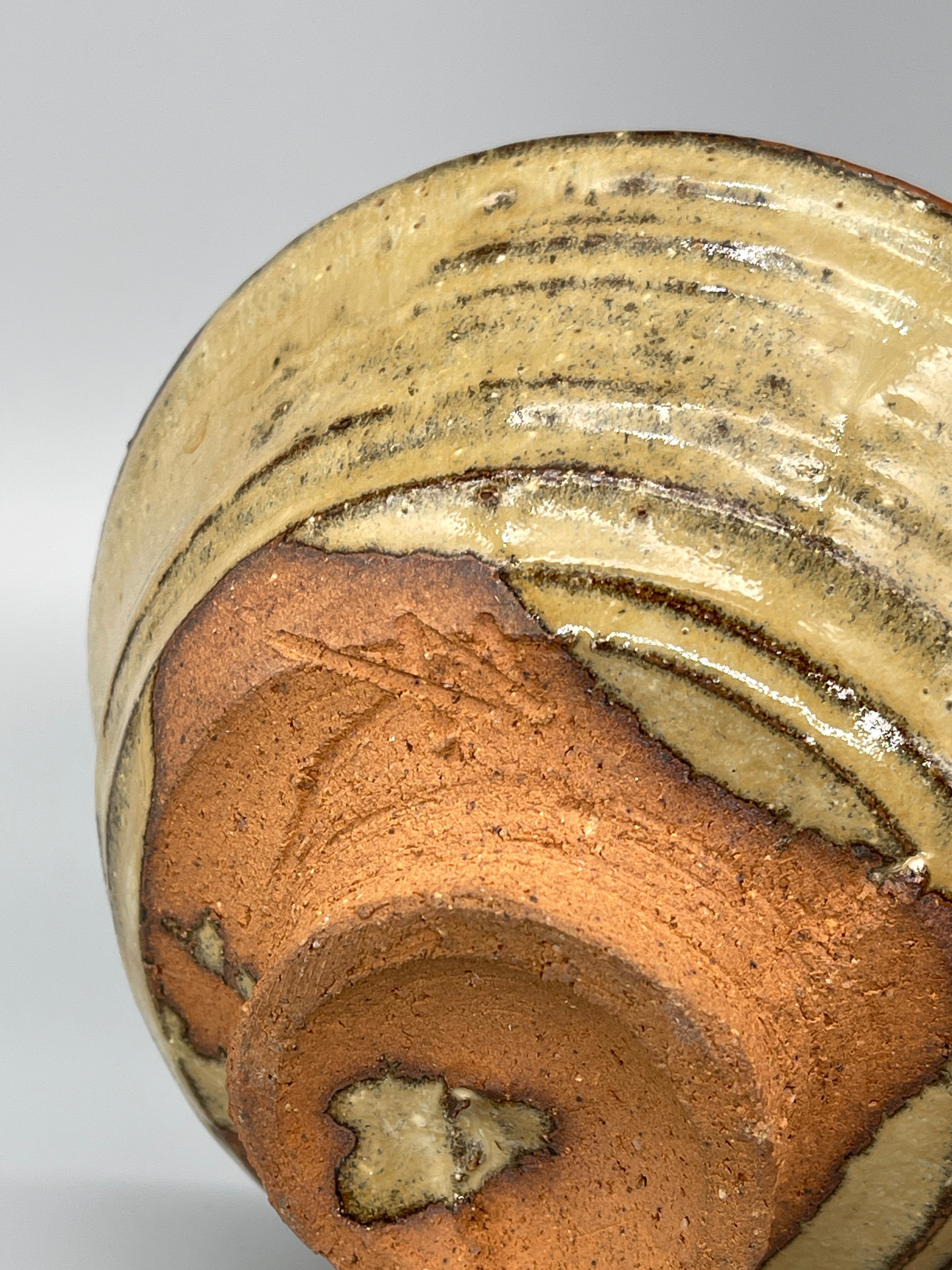 Vintage Japanese Matcha Bowl, Chawan - Brown Drip Glaze