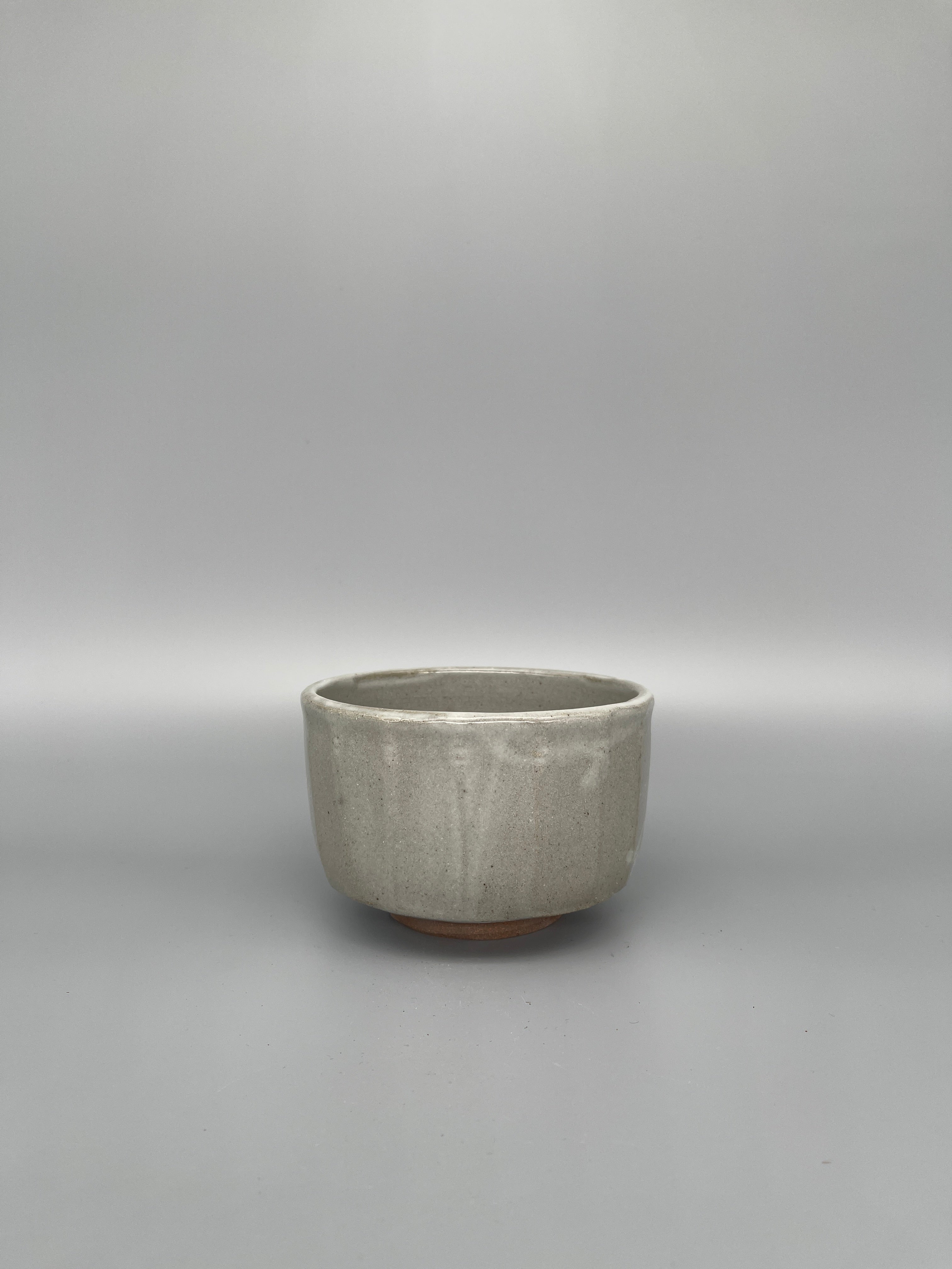 Vintage Japanese Matcha Bowl, Chawan - Grey, Mouse Motif
