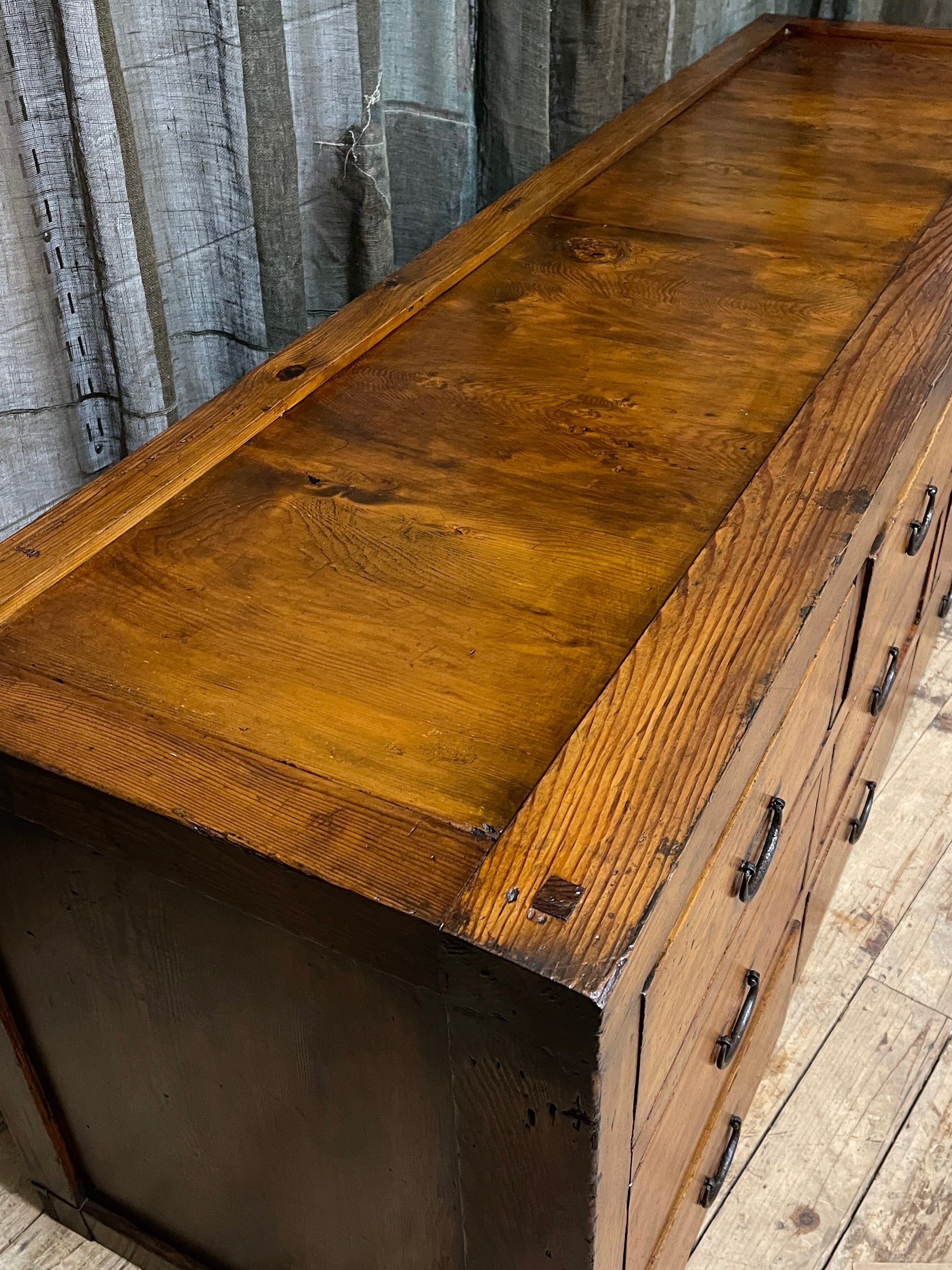 Antique Japanese Shop Storage Chest from Kyoto - Cypress & Cedar | c.1880