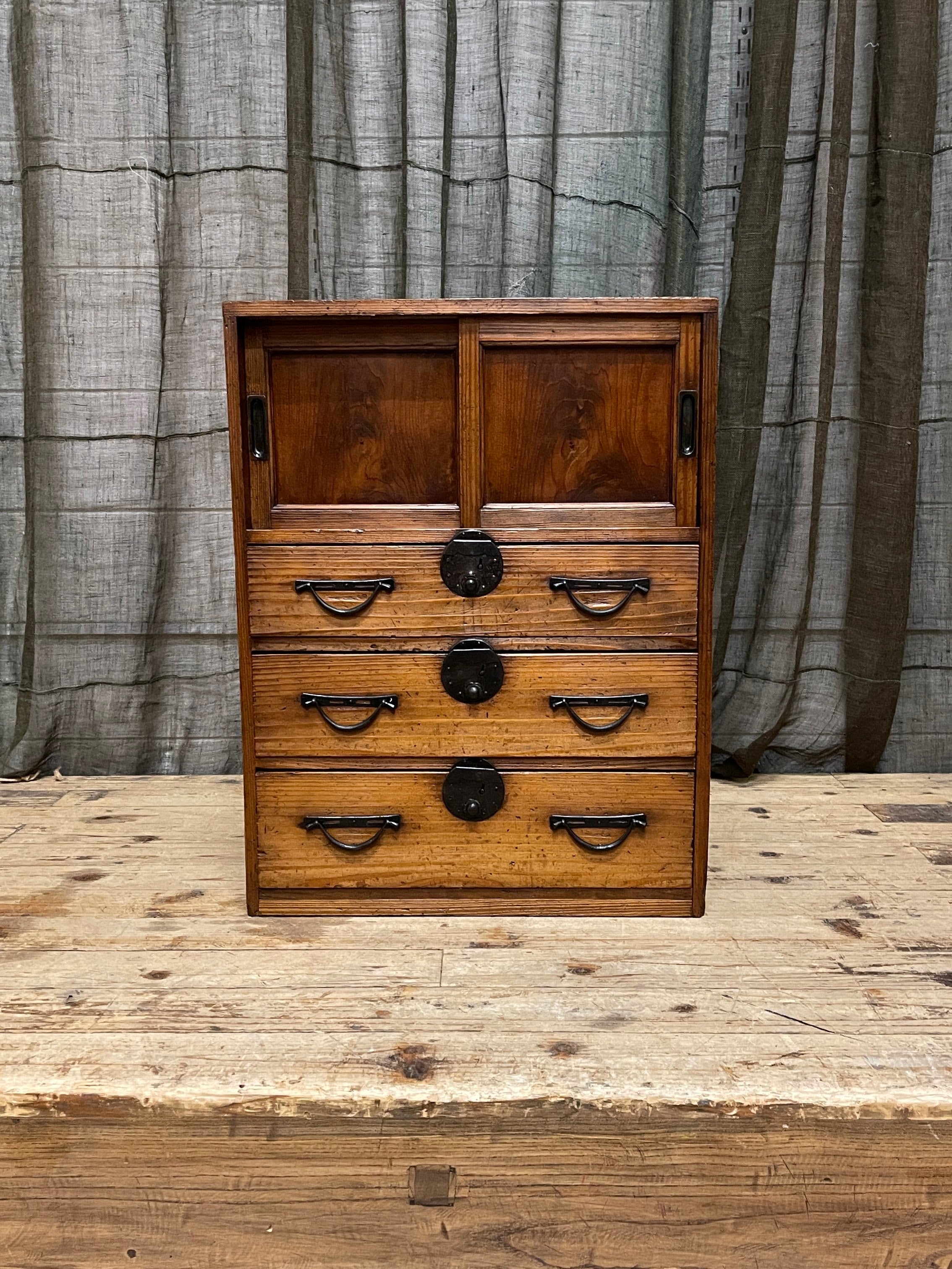 Ko Dansu, Japanese Side Cabinet - Cypress & Cedar | c.1890