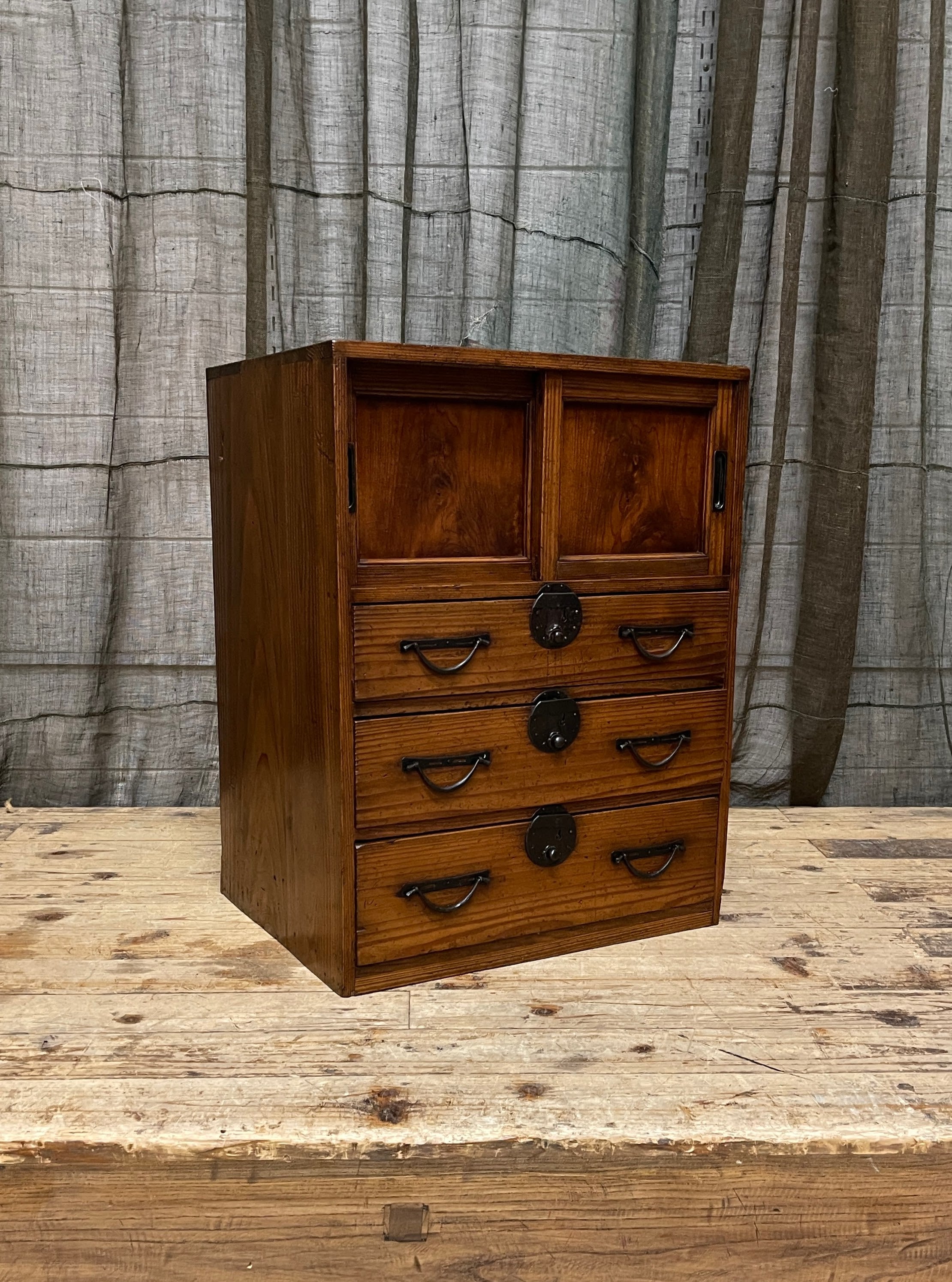 Ko Dansu, Japanese Side Cabinet - Cypress & Cedar | c.1890