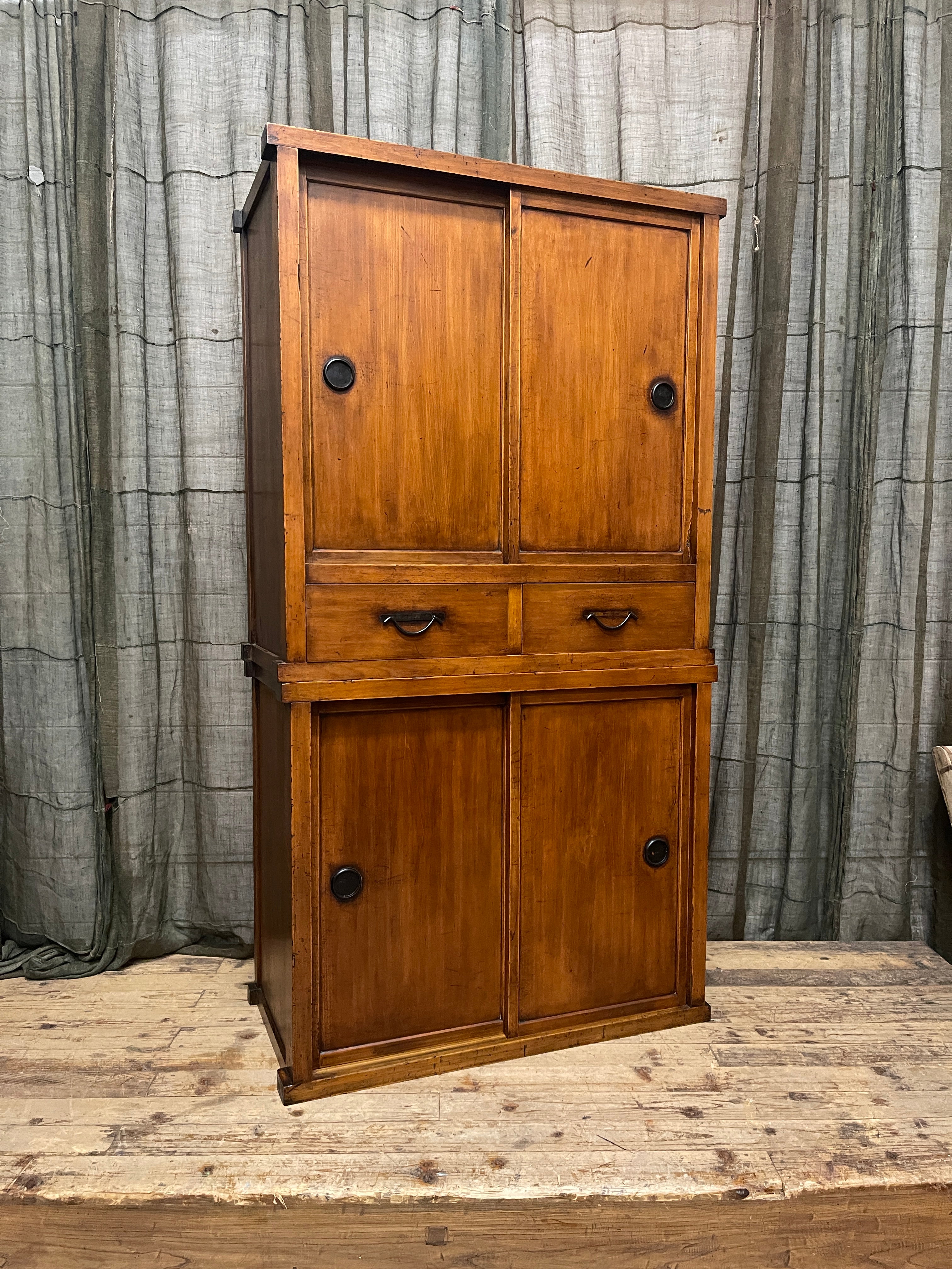 Antique Japanese Mizuya, Kitchen Cabinet - Cypress | Meiji, c.1890