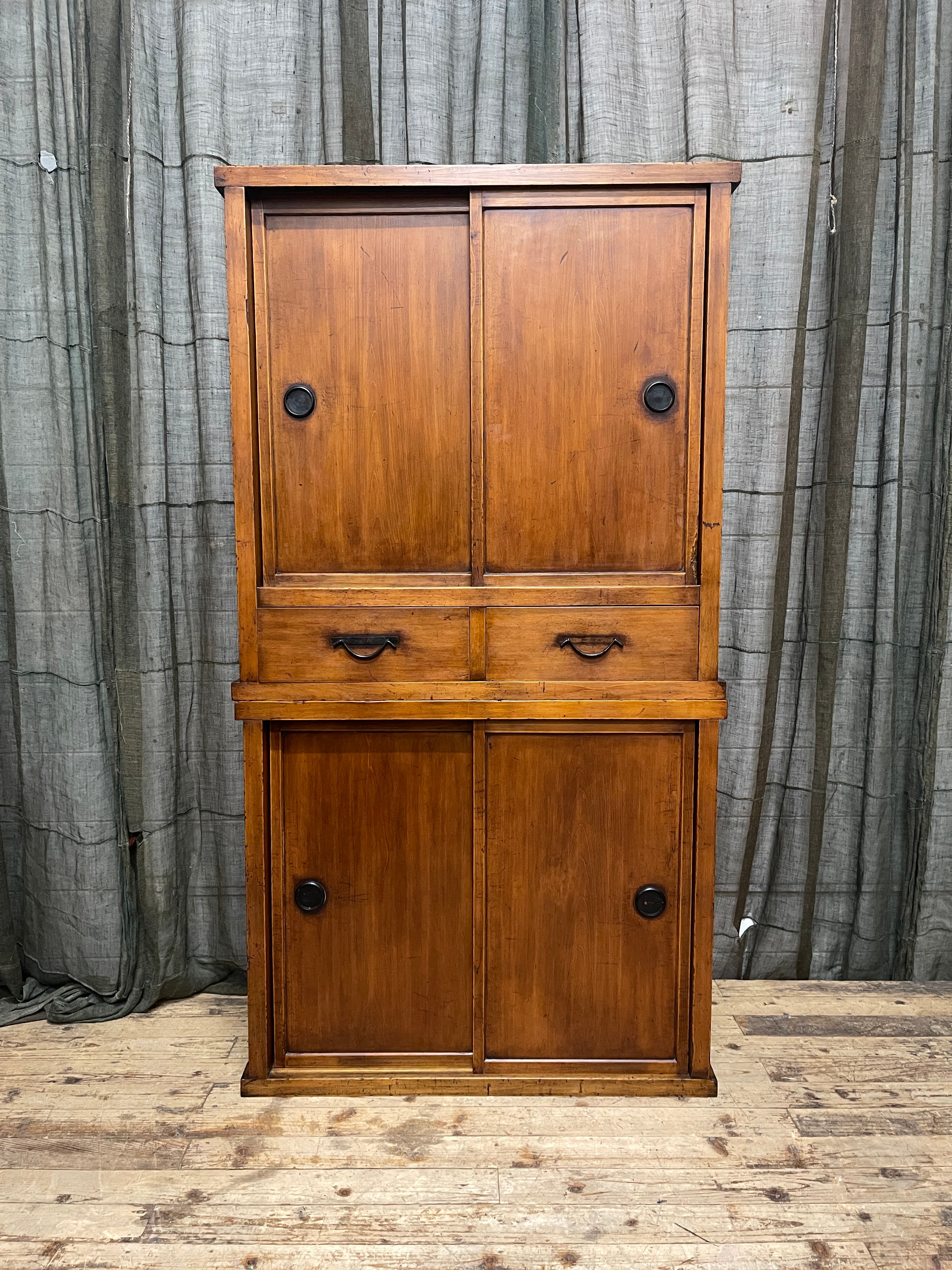Antique Japanese Mizuya, Kitchen Cabinet - Cypress | Meiji, c.1890