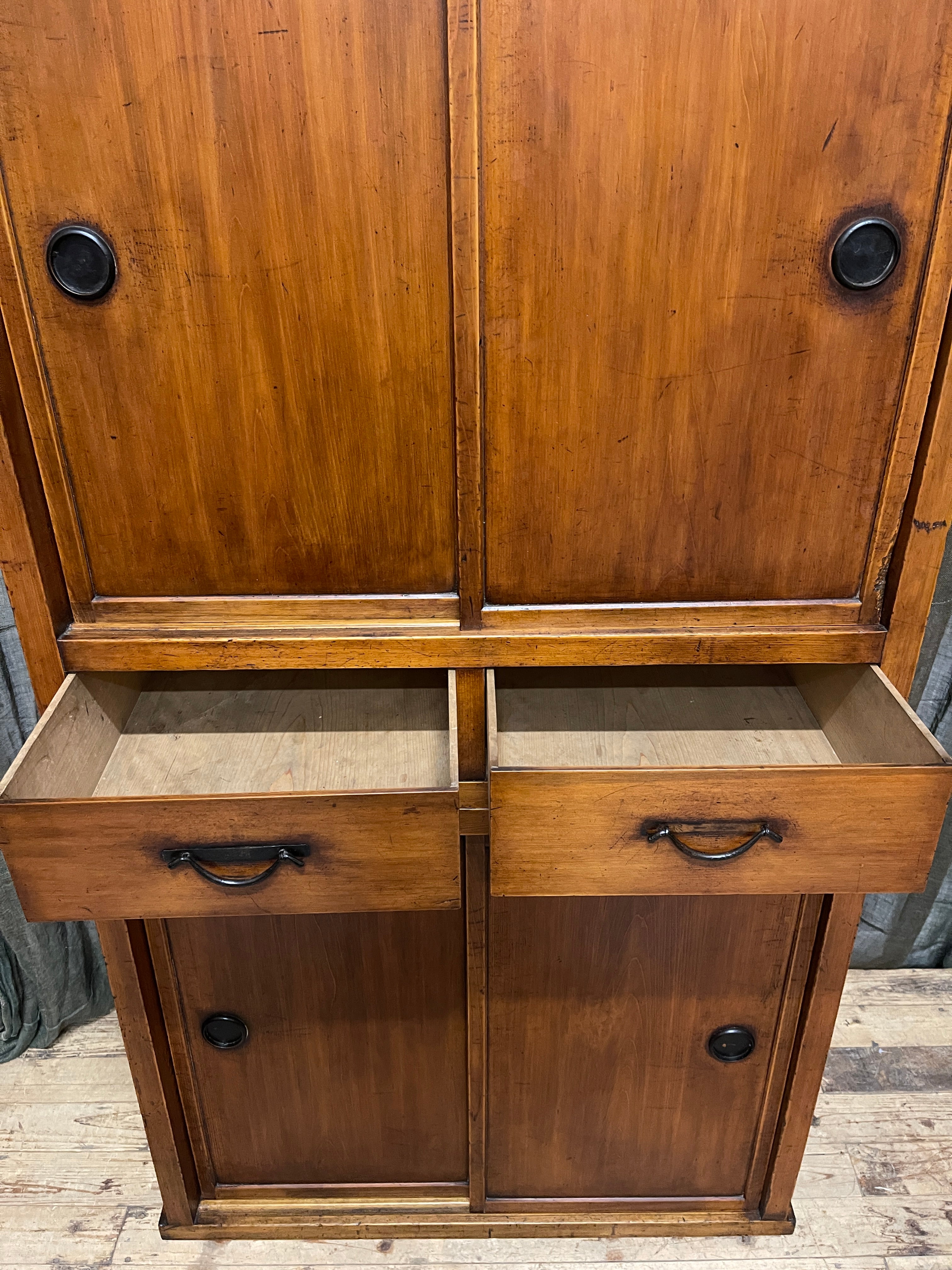 Antique Japanese Mizuya, Kitchen Cabinet - Cypress | Meiji, c.1890