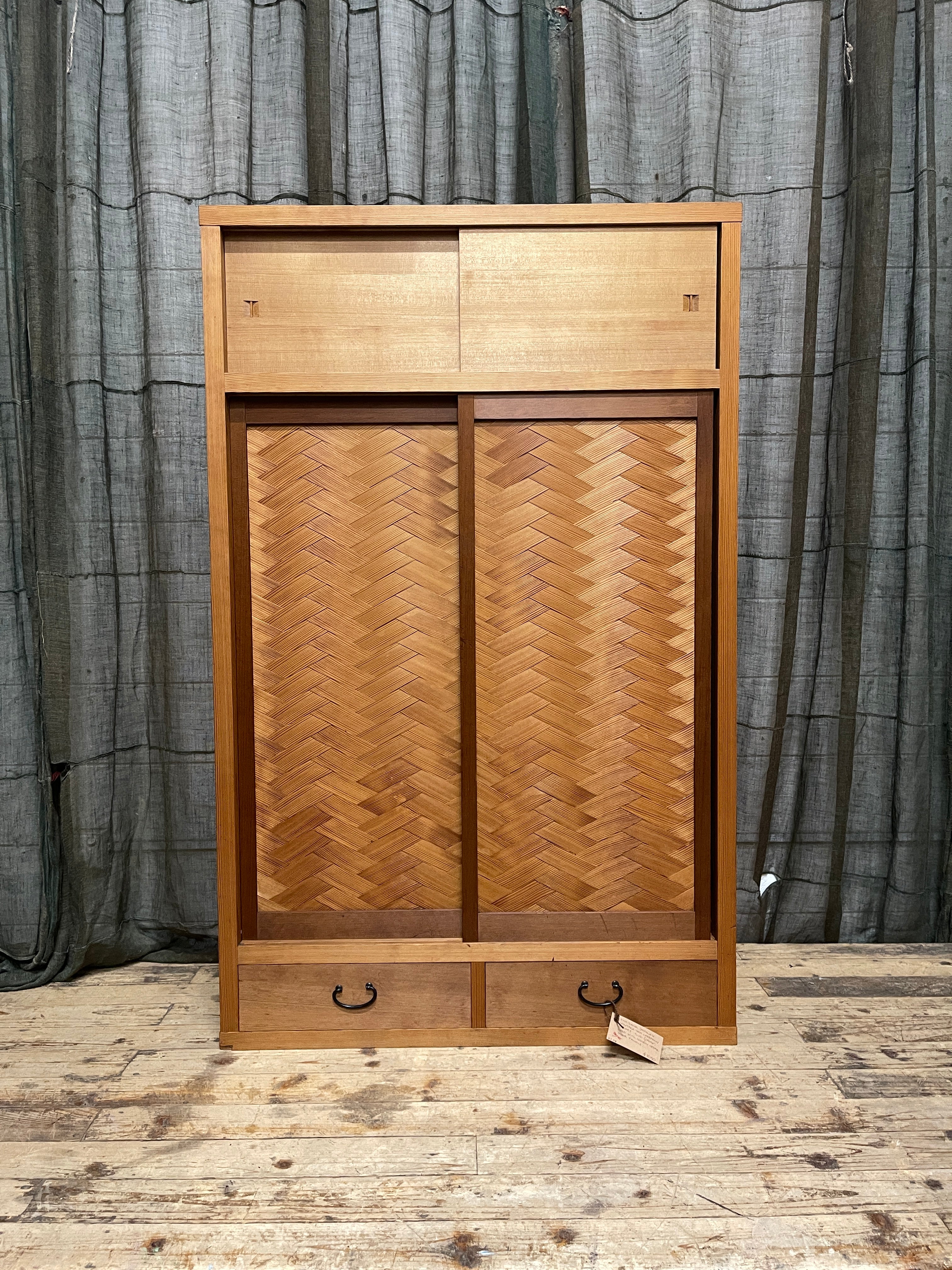 Vintage Japanese Cha Dana, Tea Cabinet - Cedar | Showa