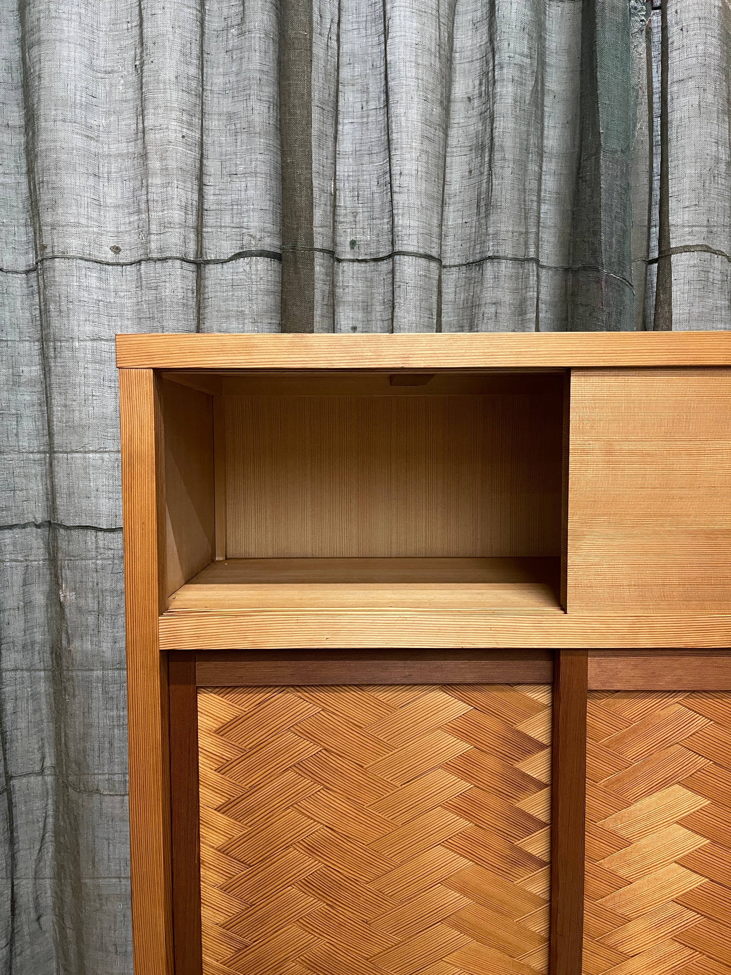 Vintage Japanese Cha Dana, Tea Cabinet - Cedar | Showa