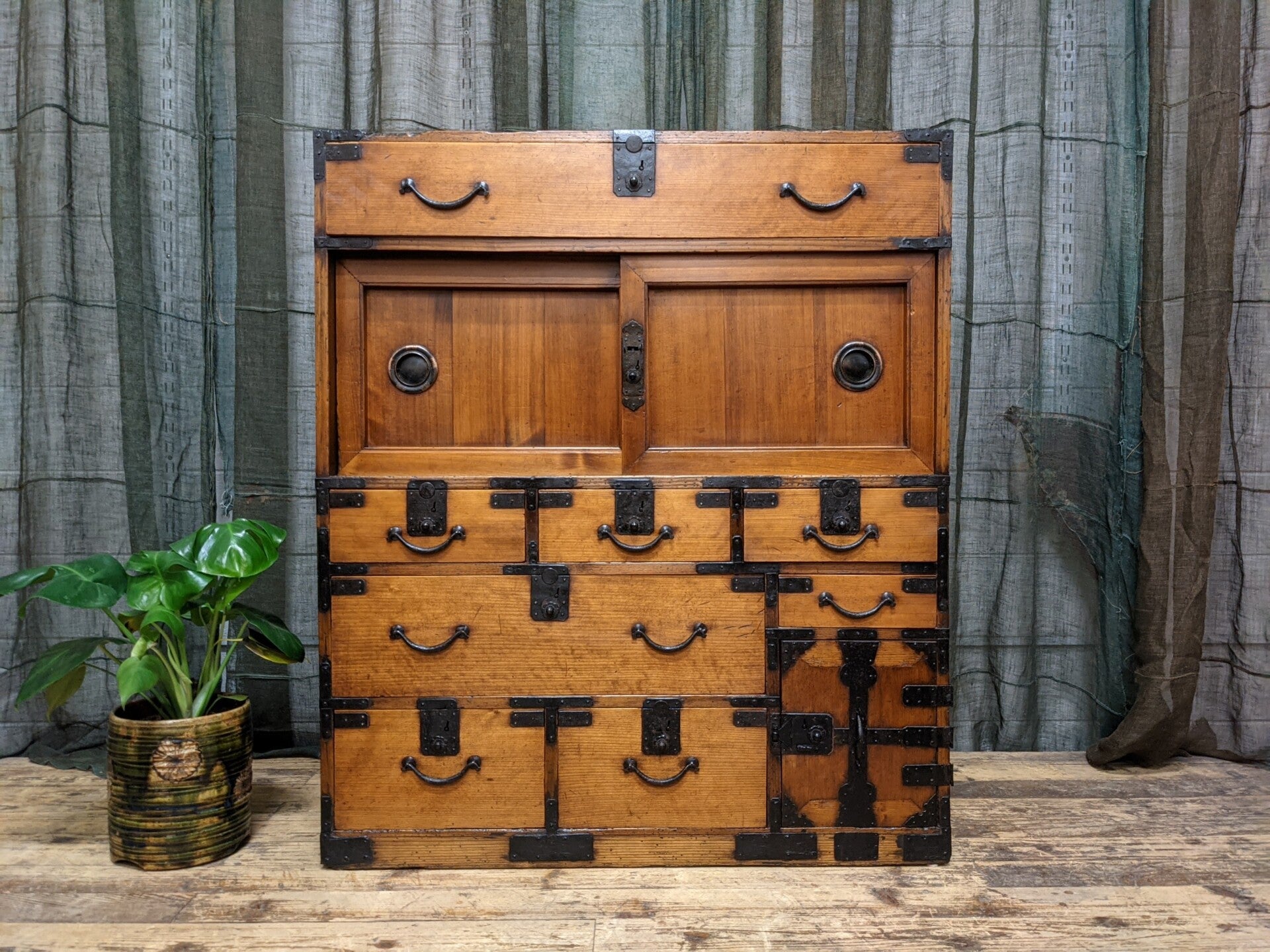 Japanese Choba Dansu, Merchant's Chest - Cedar | c.1880