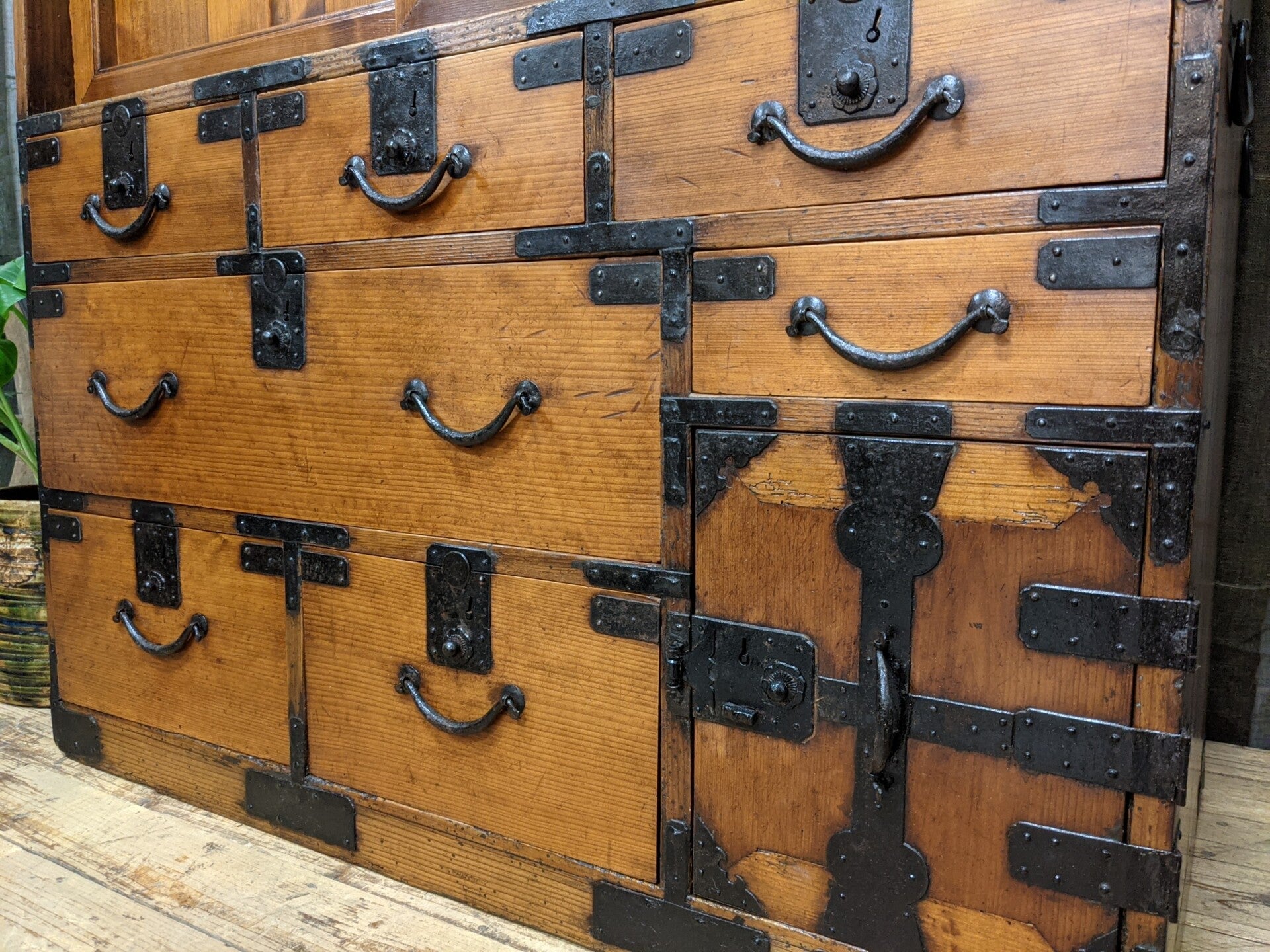 Japanese Choba Dansu, Merchant's Chest - Cedar | c.1880