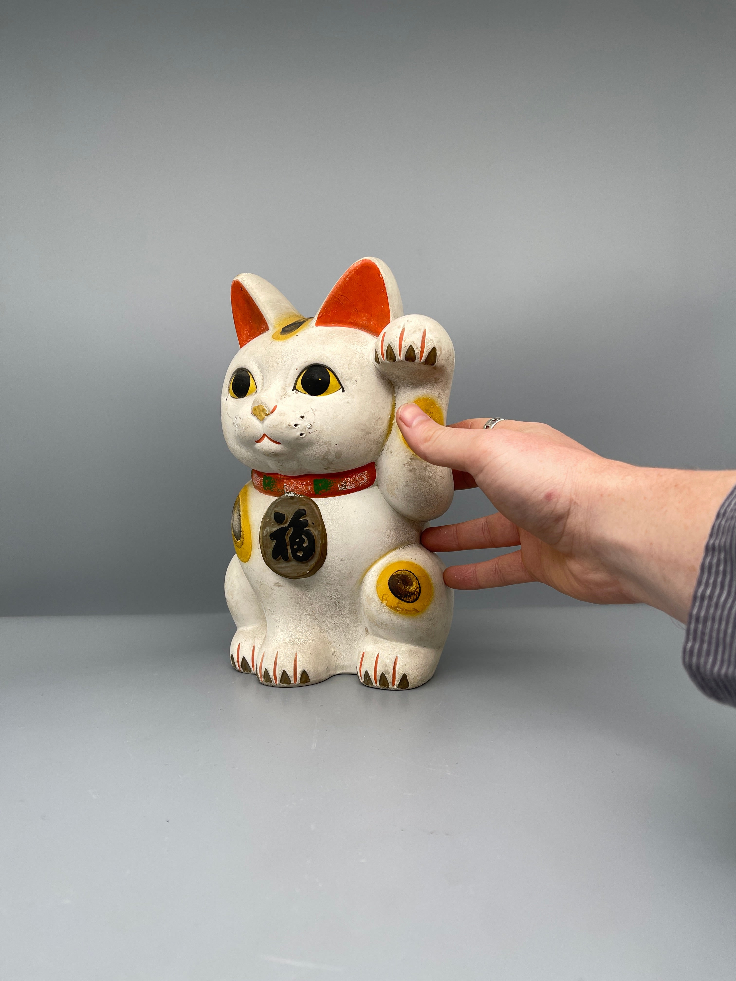 Vintage Japanese Ceramic Maneki Neko Money Box