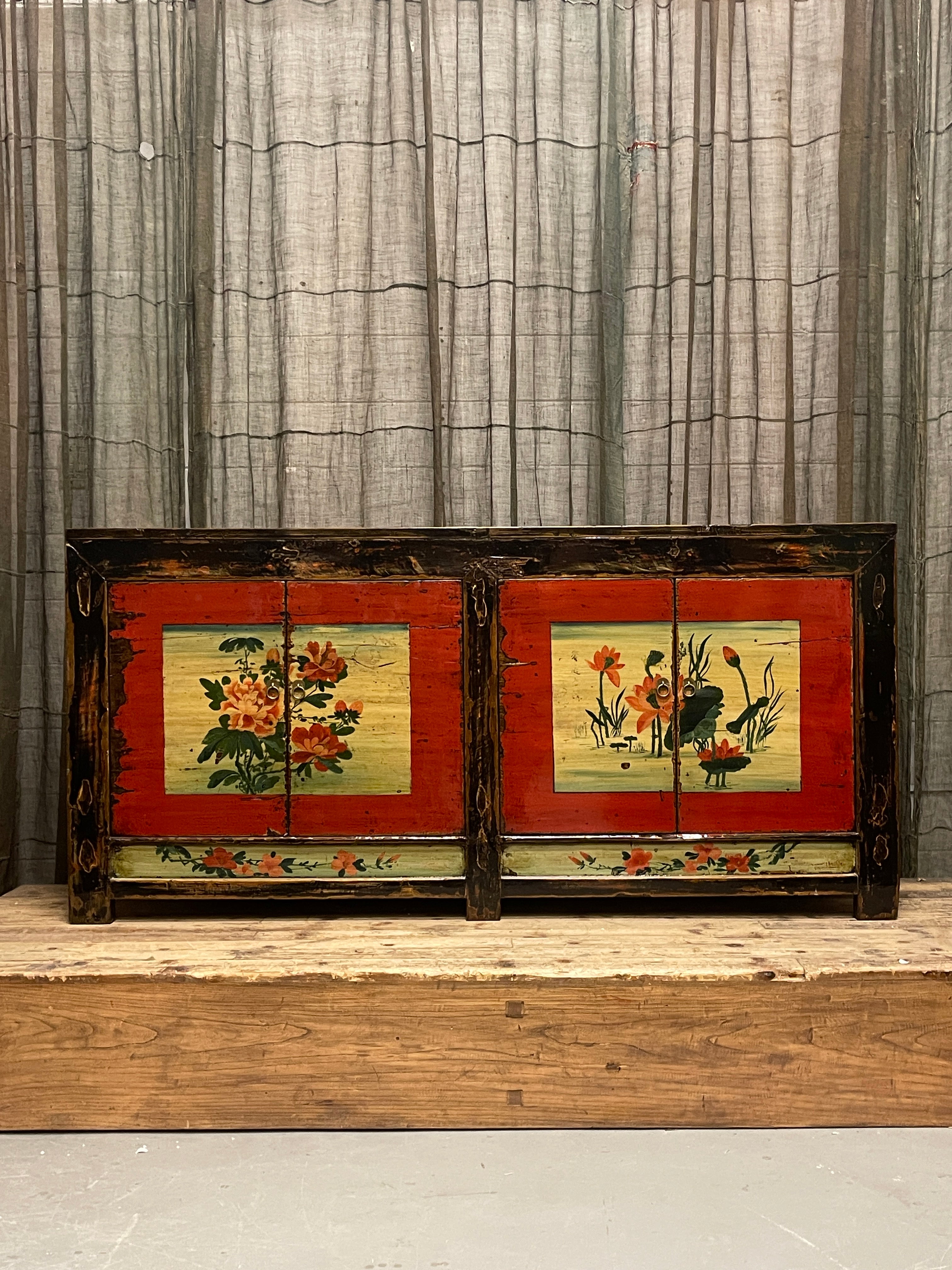 Chinese Black Painted Sideboard - Gansu Province, c.1930