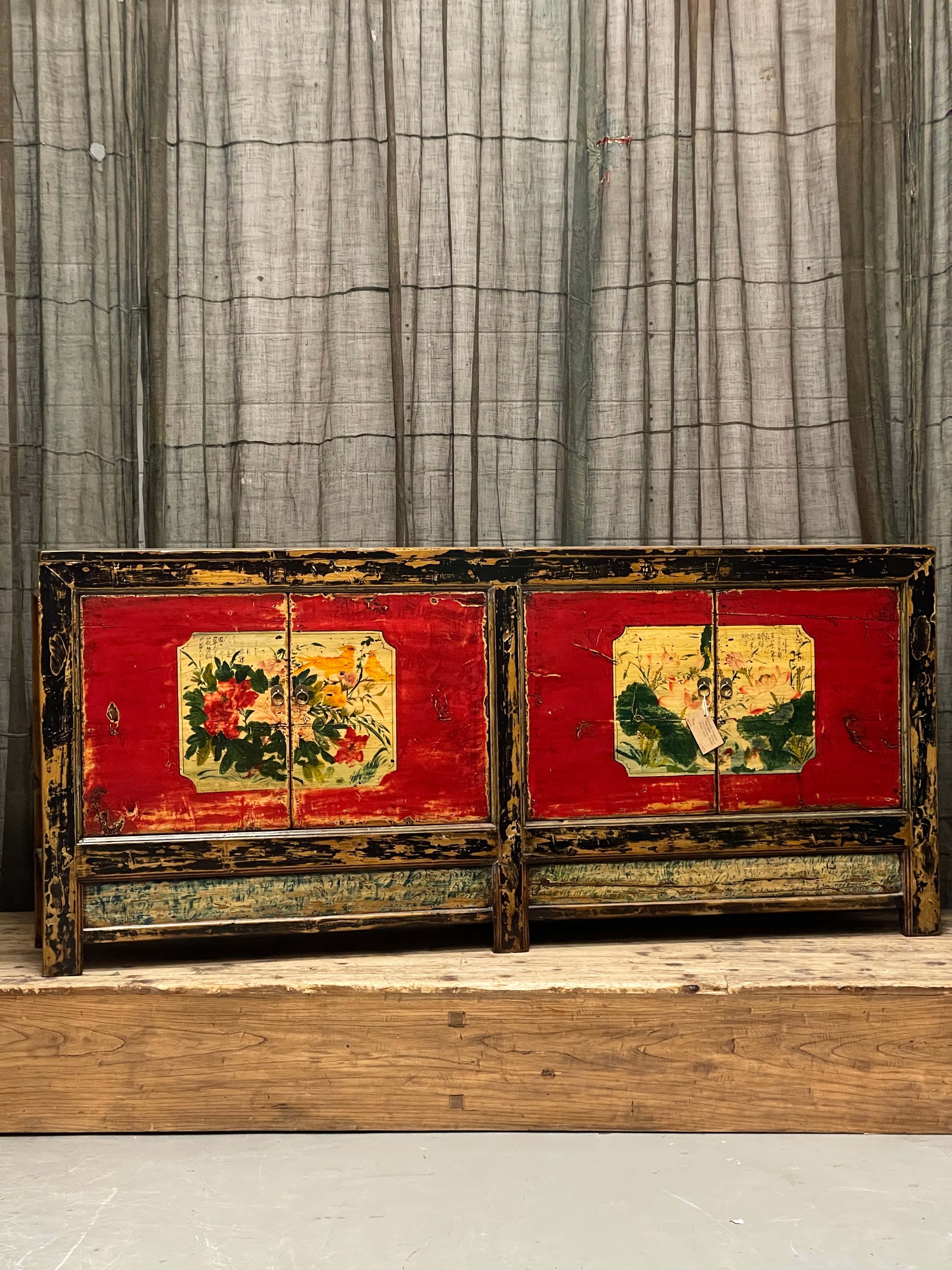 Chinese Sideboard - Original Painted Finish, Gansu, 1920s