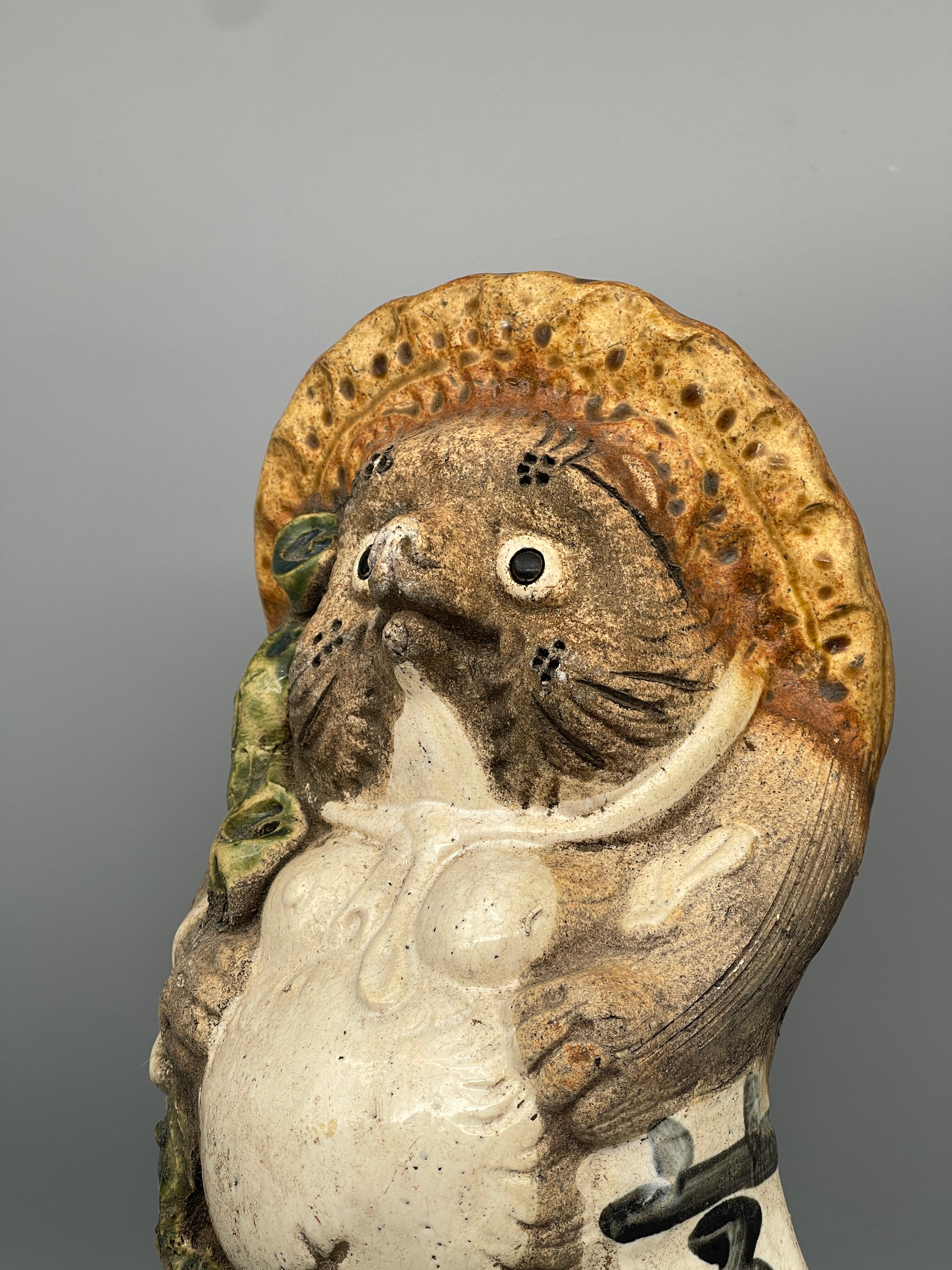 Vintage Japanese Ceramic Tanuki Statue