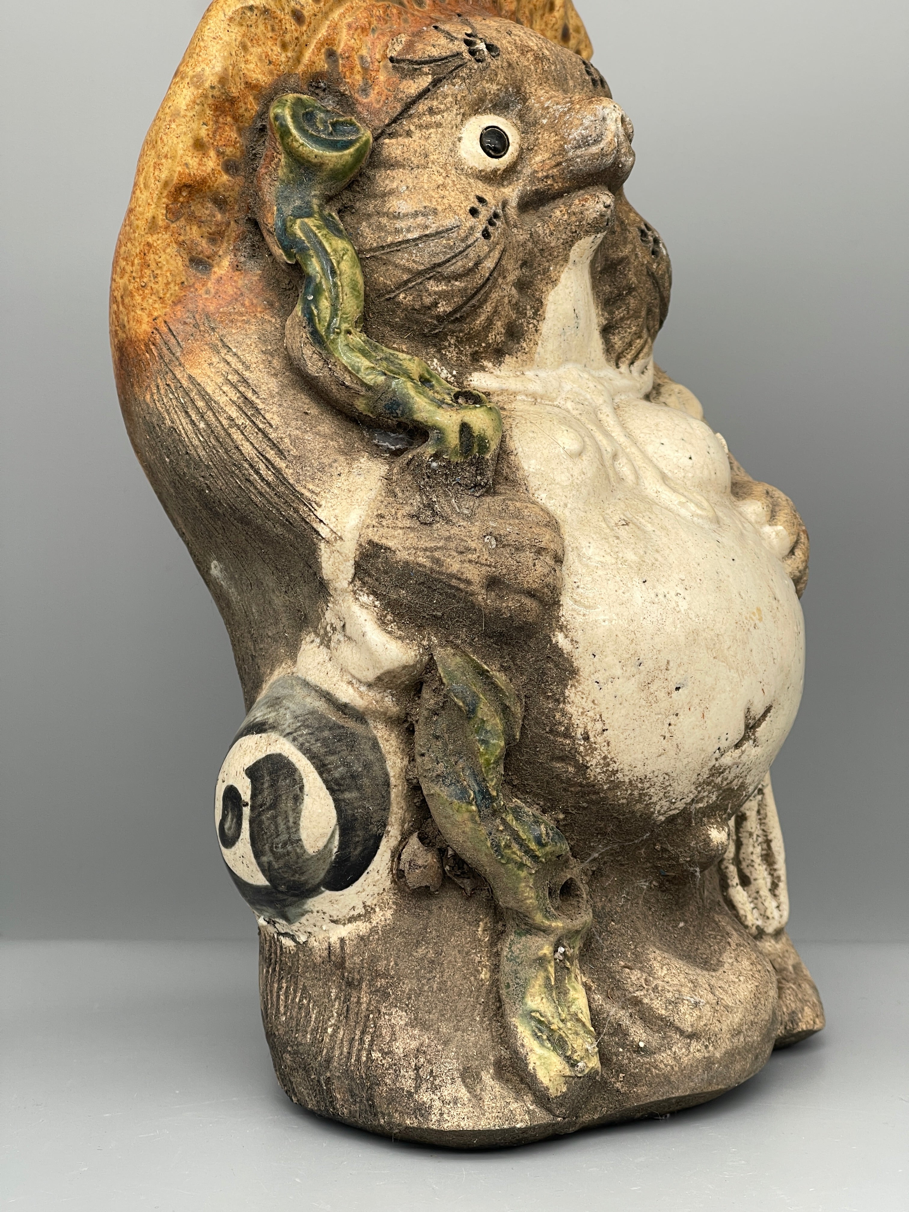 Vintage Japanese Ceramic Tanuki Statue