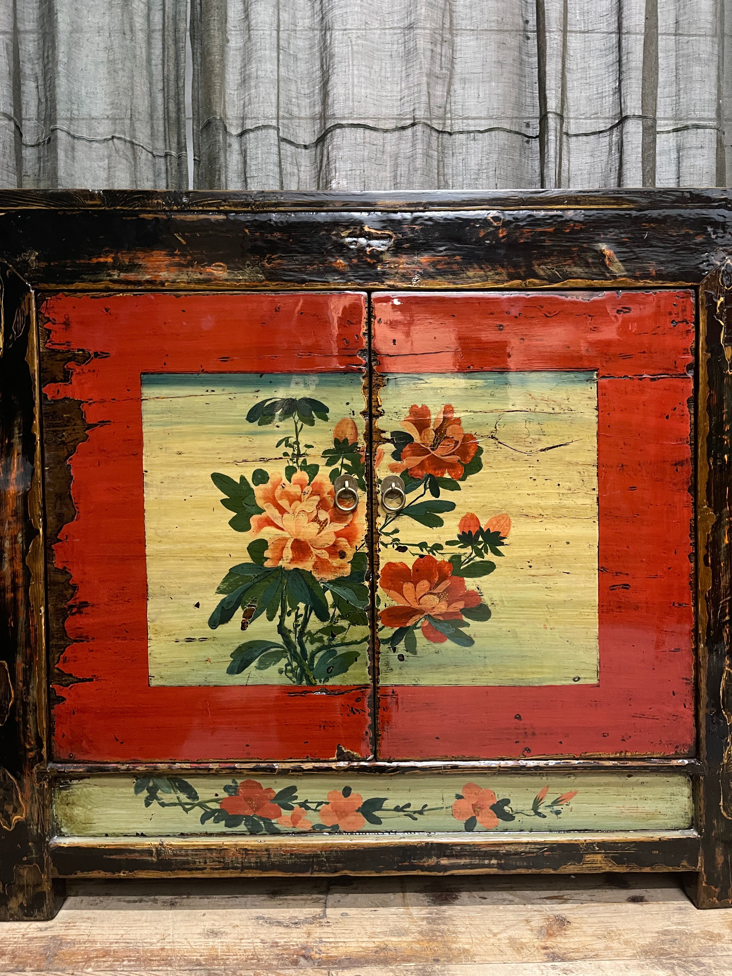 Chinese Black Painted Sideboard - Gansu Province, c.1930