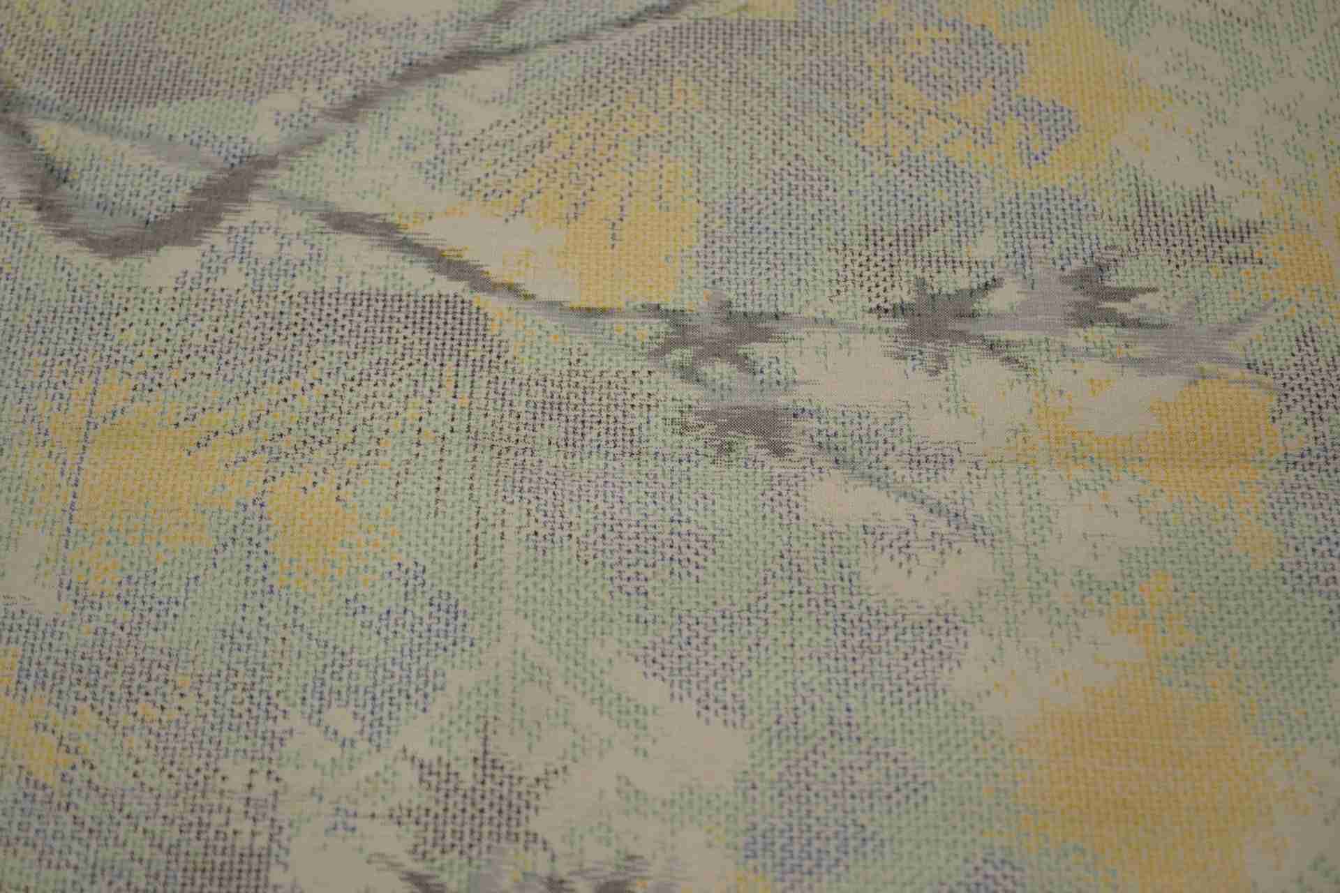 Japanese Silk Meisen with Floral Design