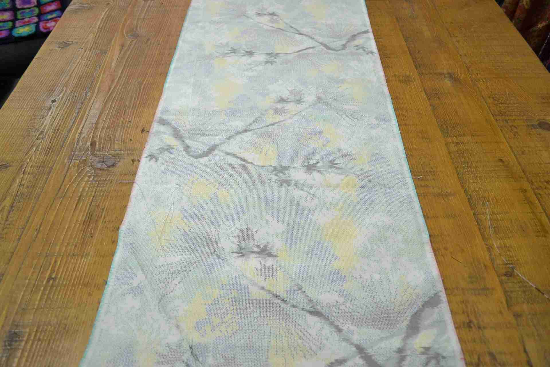 Japanese Silk Meisen with Floral Design
